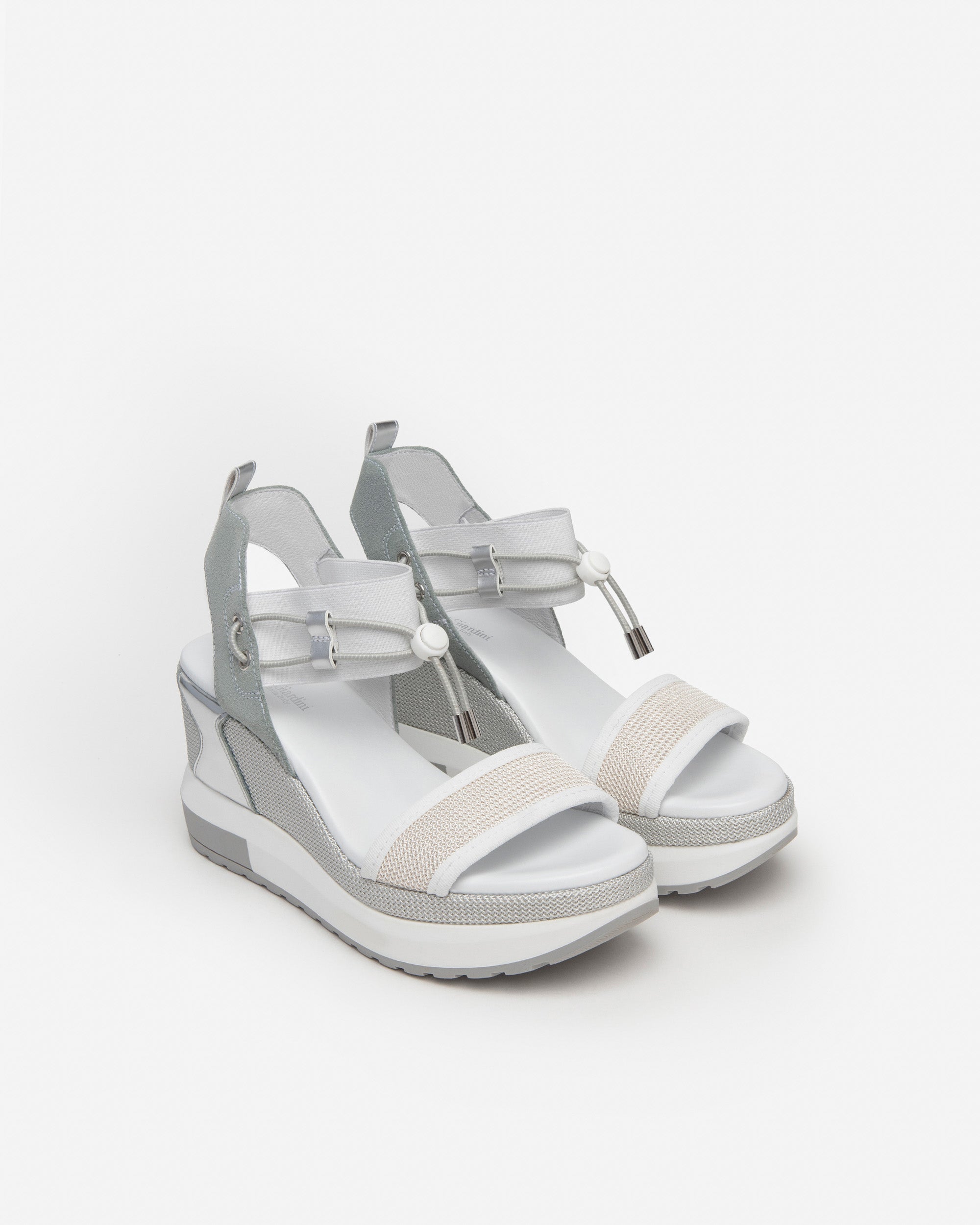 Sandali Donna in Suede, Pelle e Tela