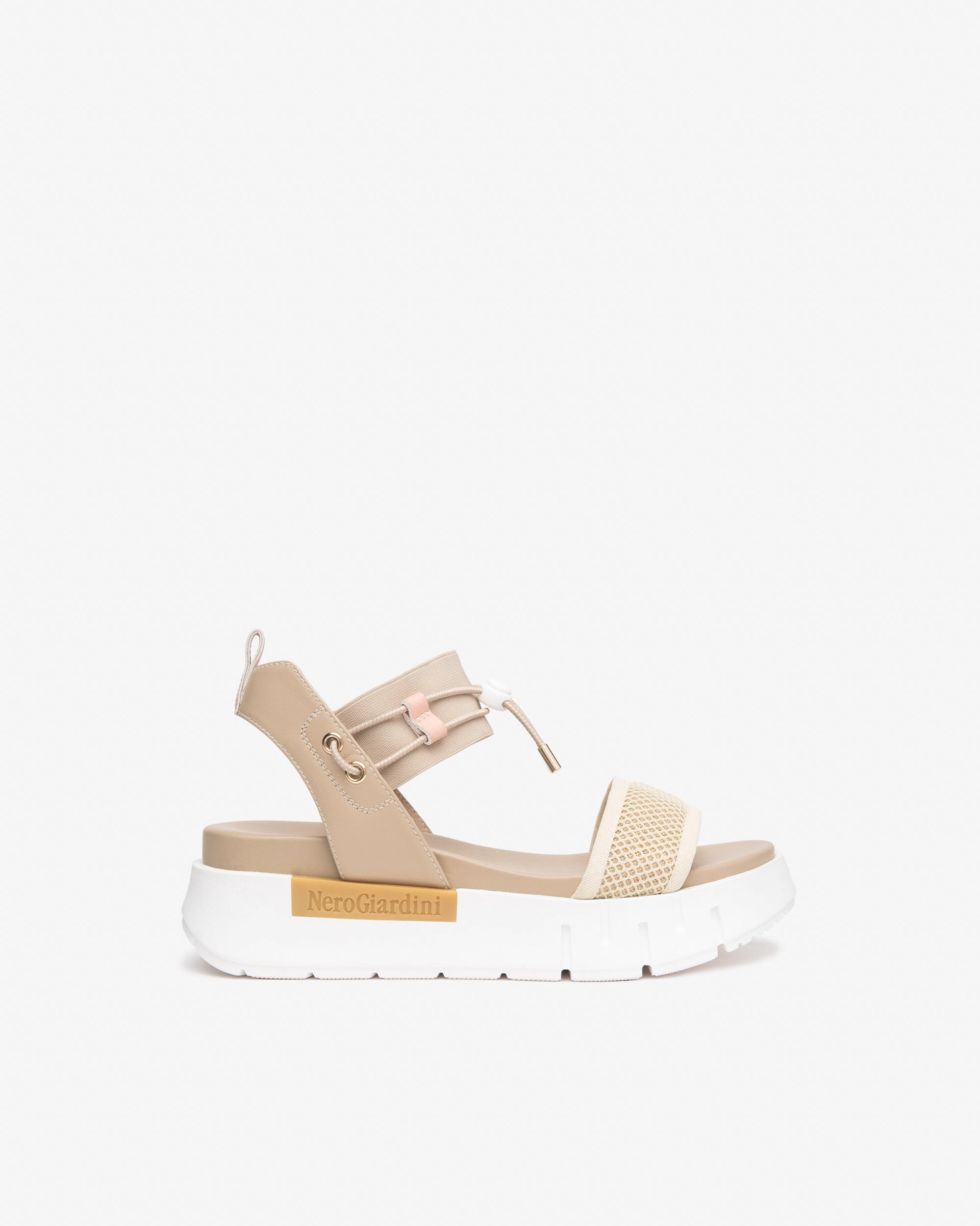 Sandalias Mujer de Piel y Tela