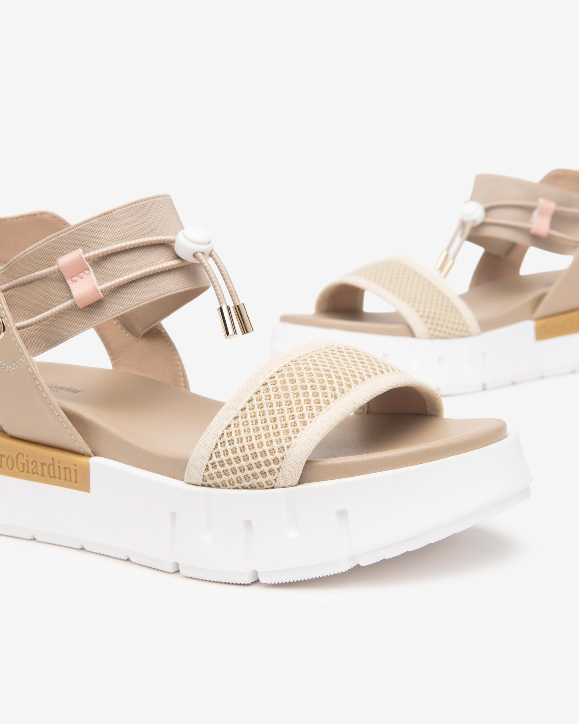 Sandalen Dames in Leder en Canvas