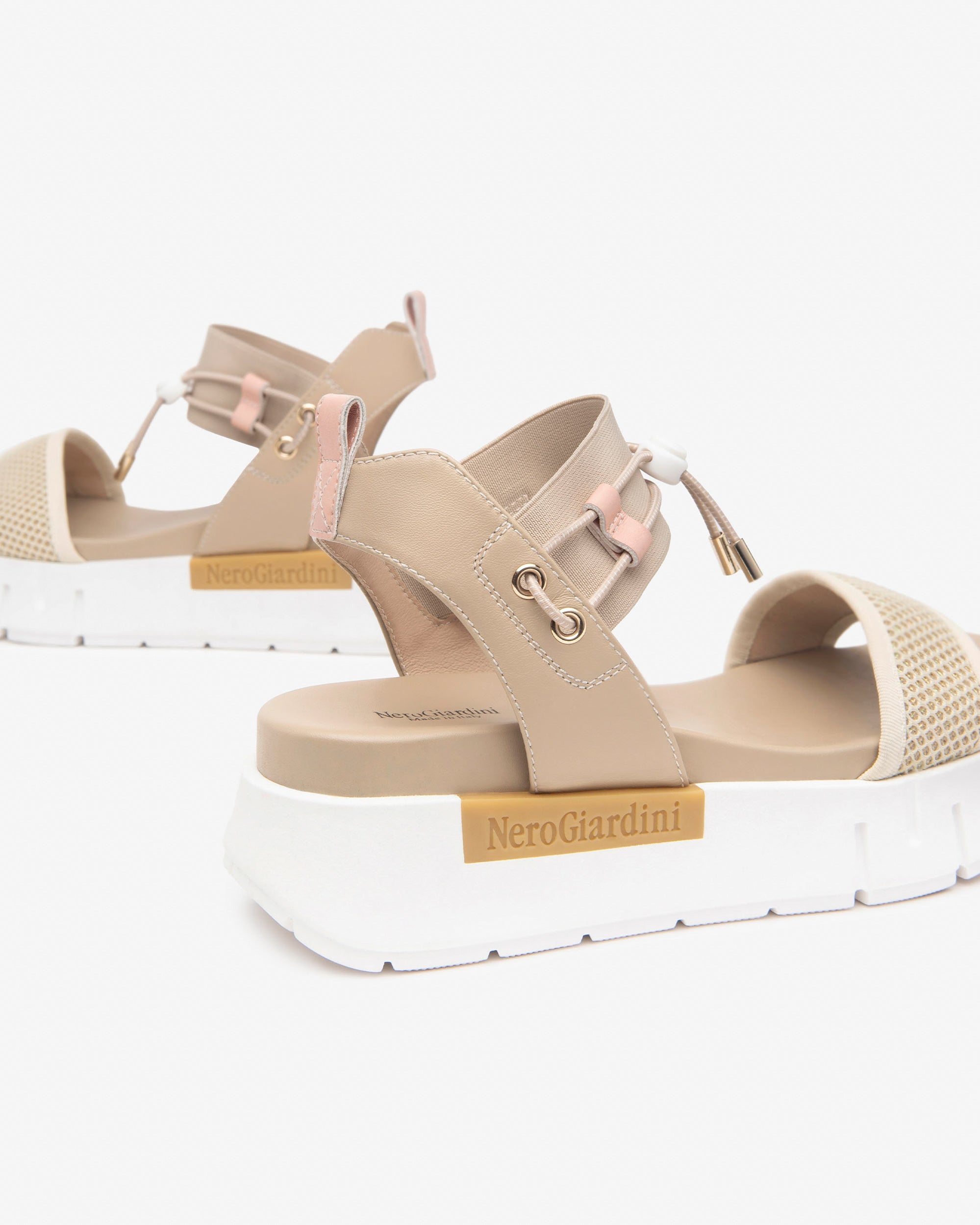 Sandalen Dames in Leder en Canvas