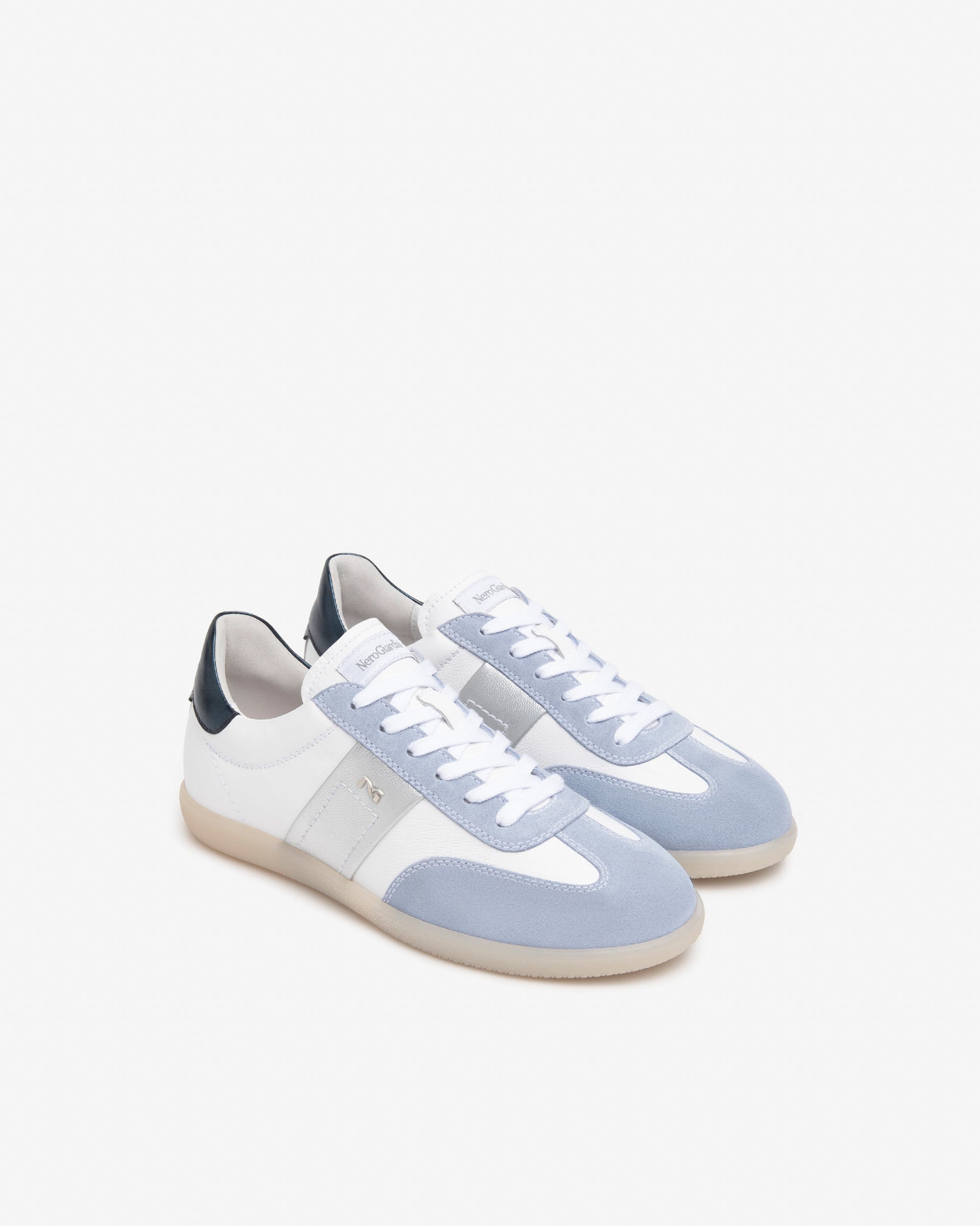 Sneakers Femme en Cuir et Cuir Velours