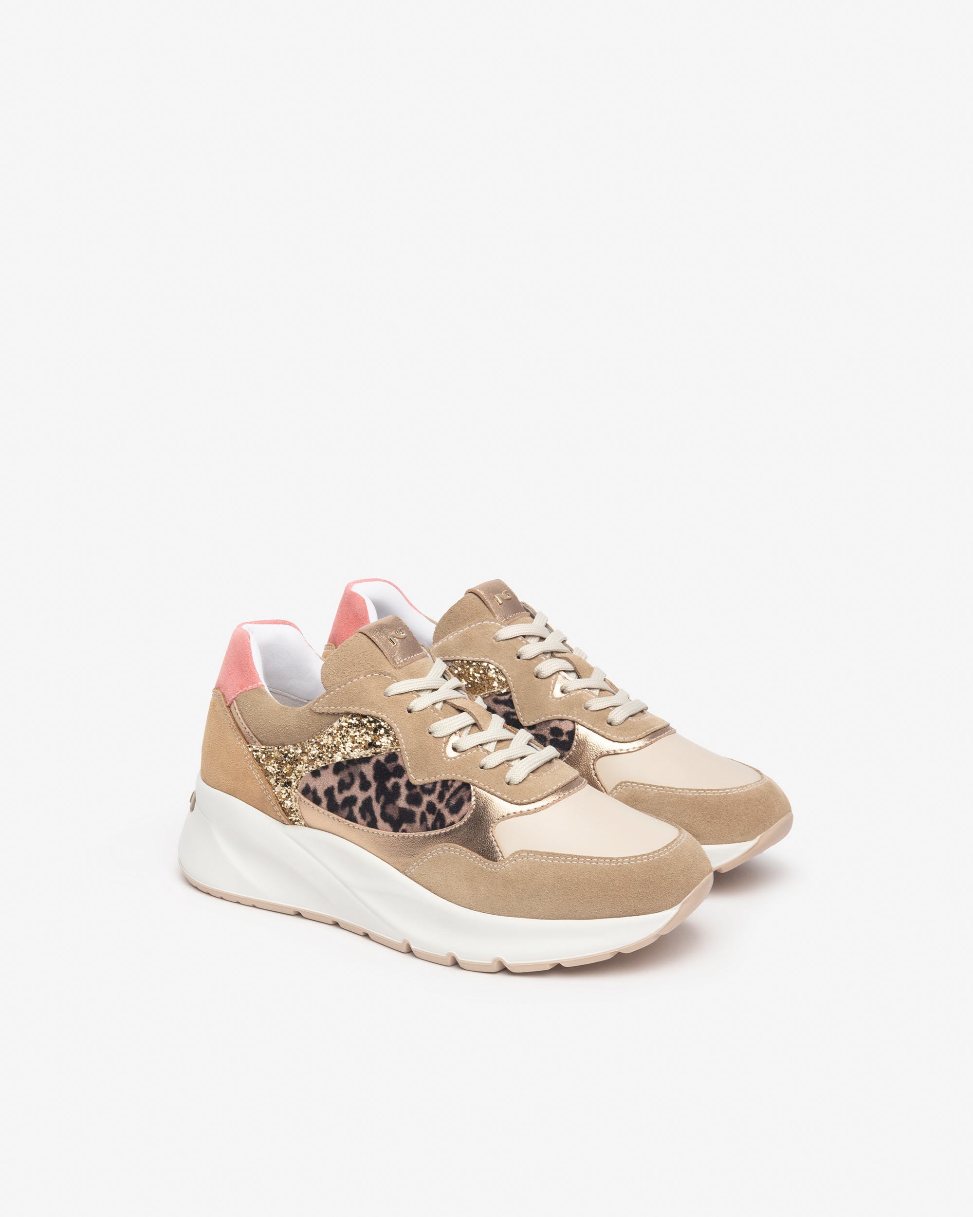 Sneakers Donna in Suede, Pelle e Materiale Tecnico
