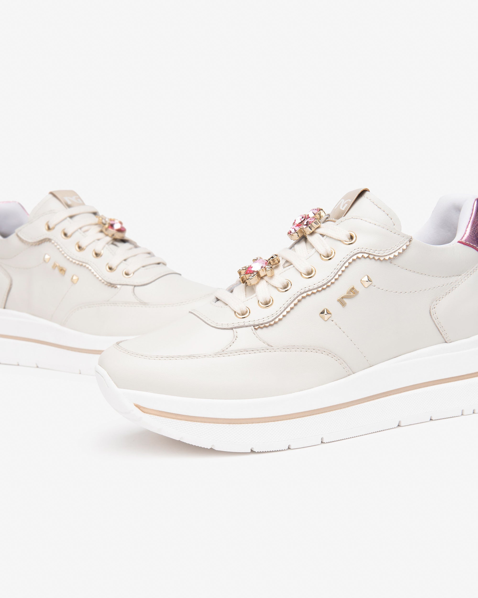 Sneakers Donna in Pelle e Materiale Tecnico