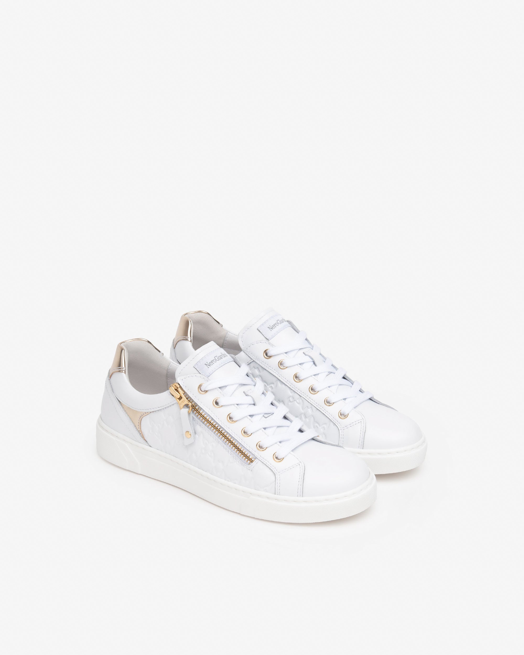 Women’s Leather and Technical Fabric Sneakers