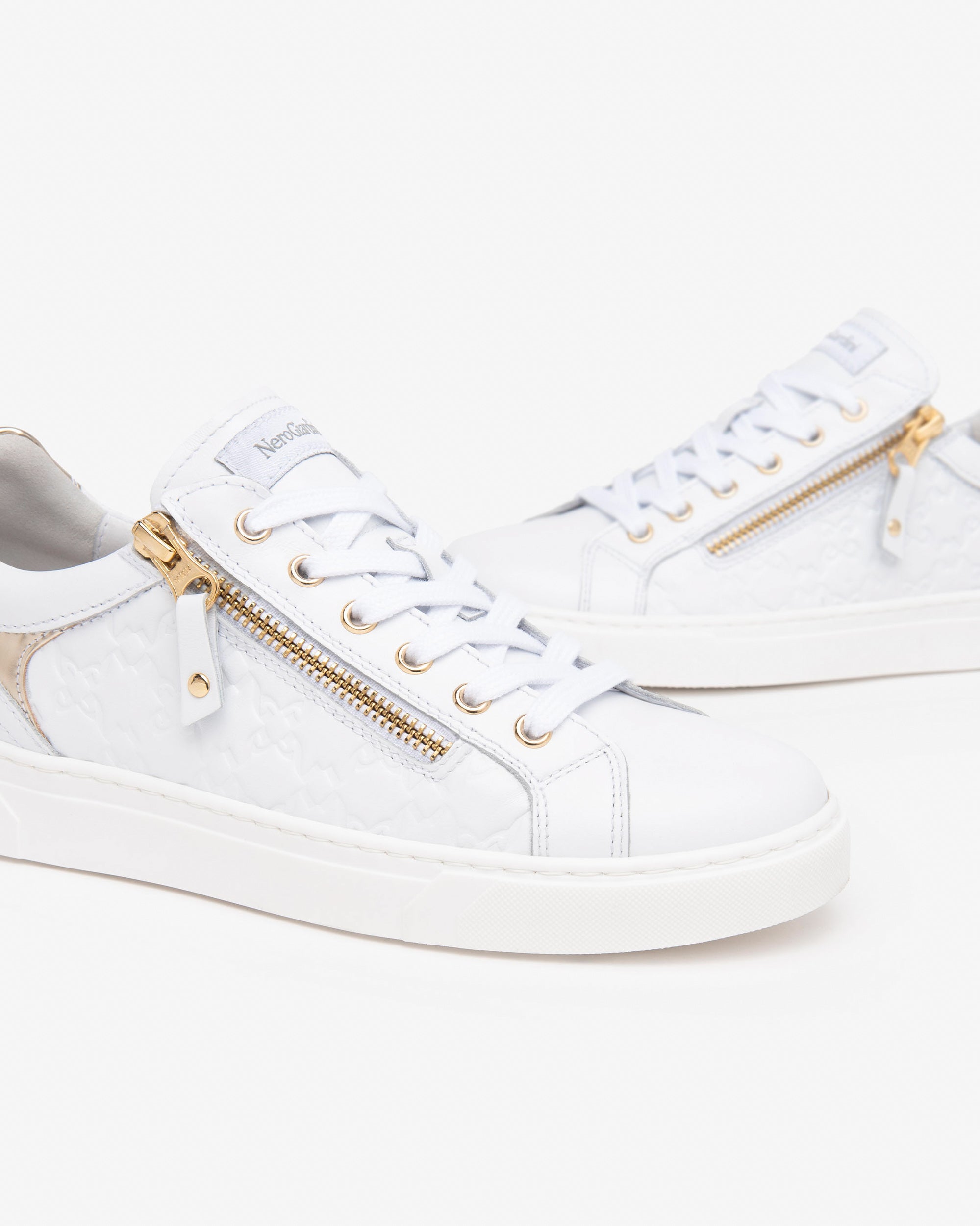 Women’s Leather and Technical Fabric Sneakers