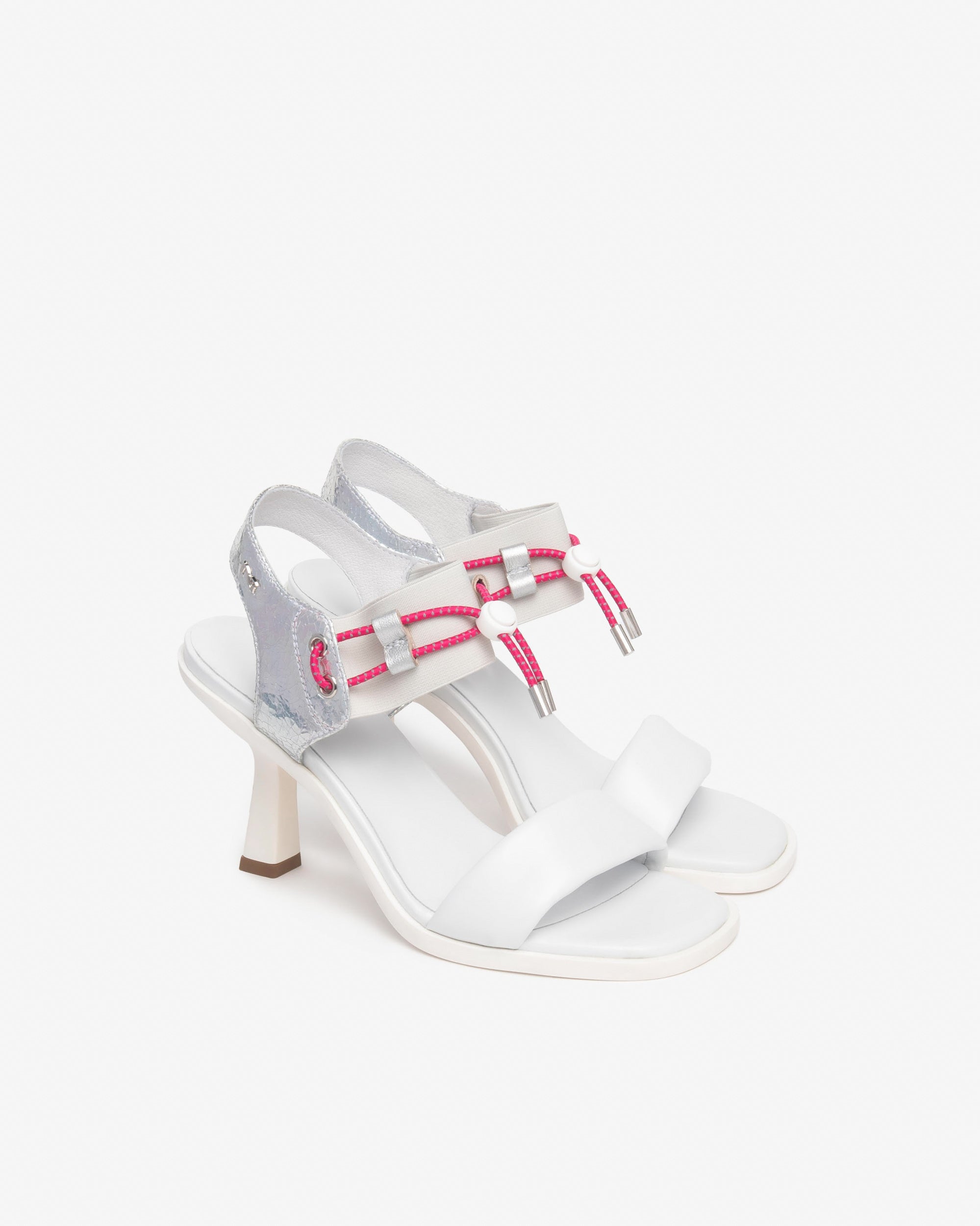 Sandalen Dames in Leder en Technisch Materiaal