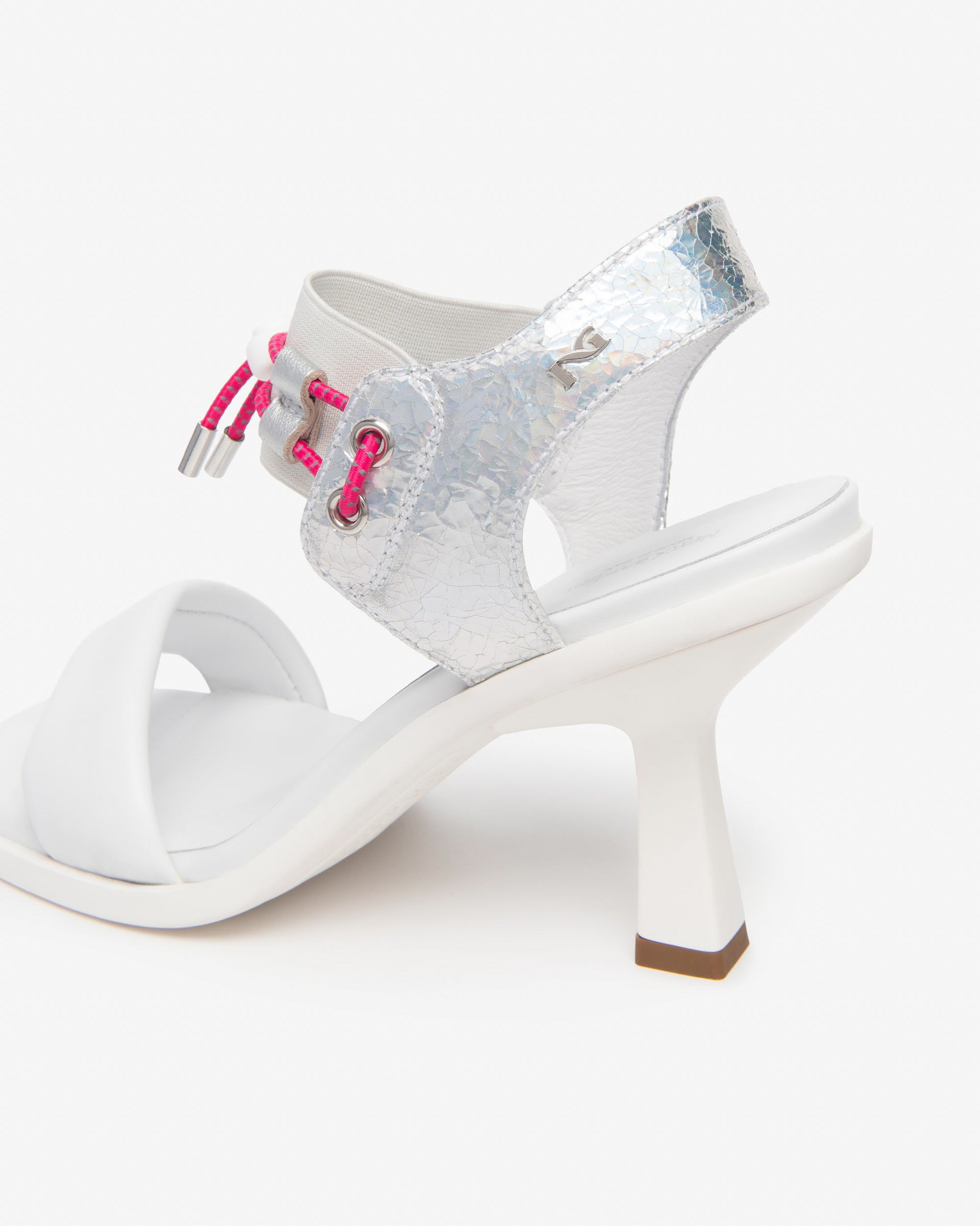 Sandalen Dames in Leder en Technisch Materiaal