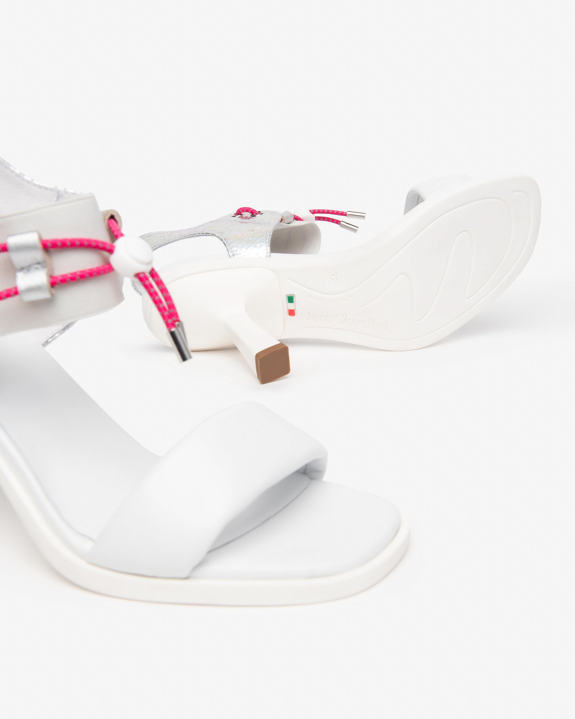 Sandalen Dames in Leder en Technisch Materiaal