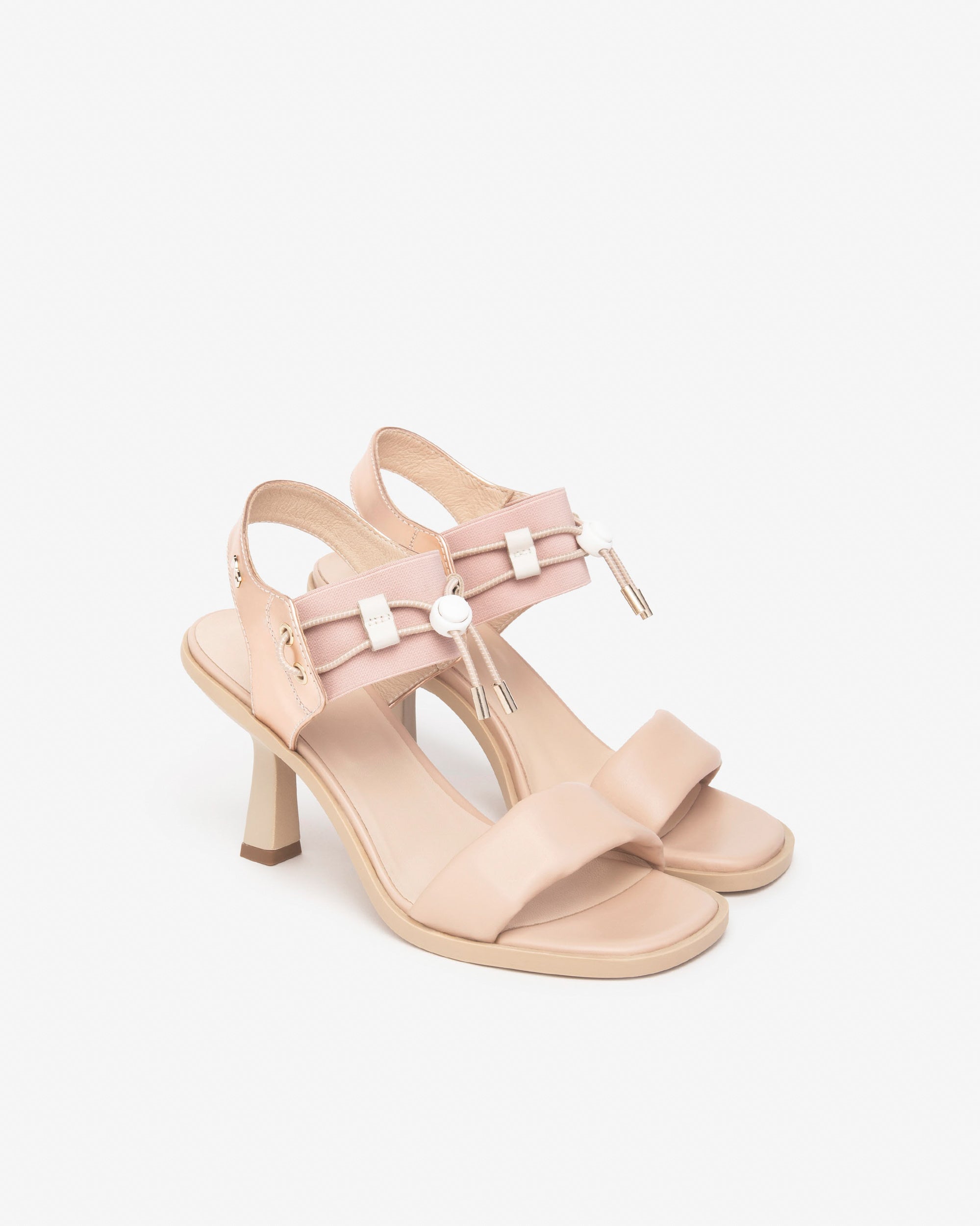 Sandalen Dames in Leder en Technisch Materiaal