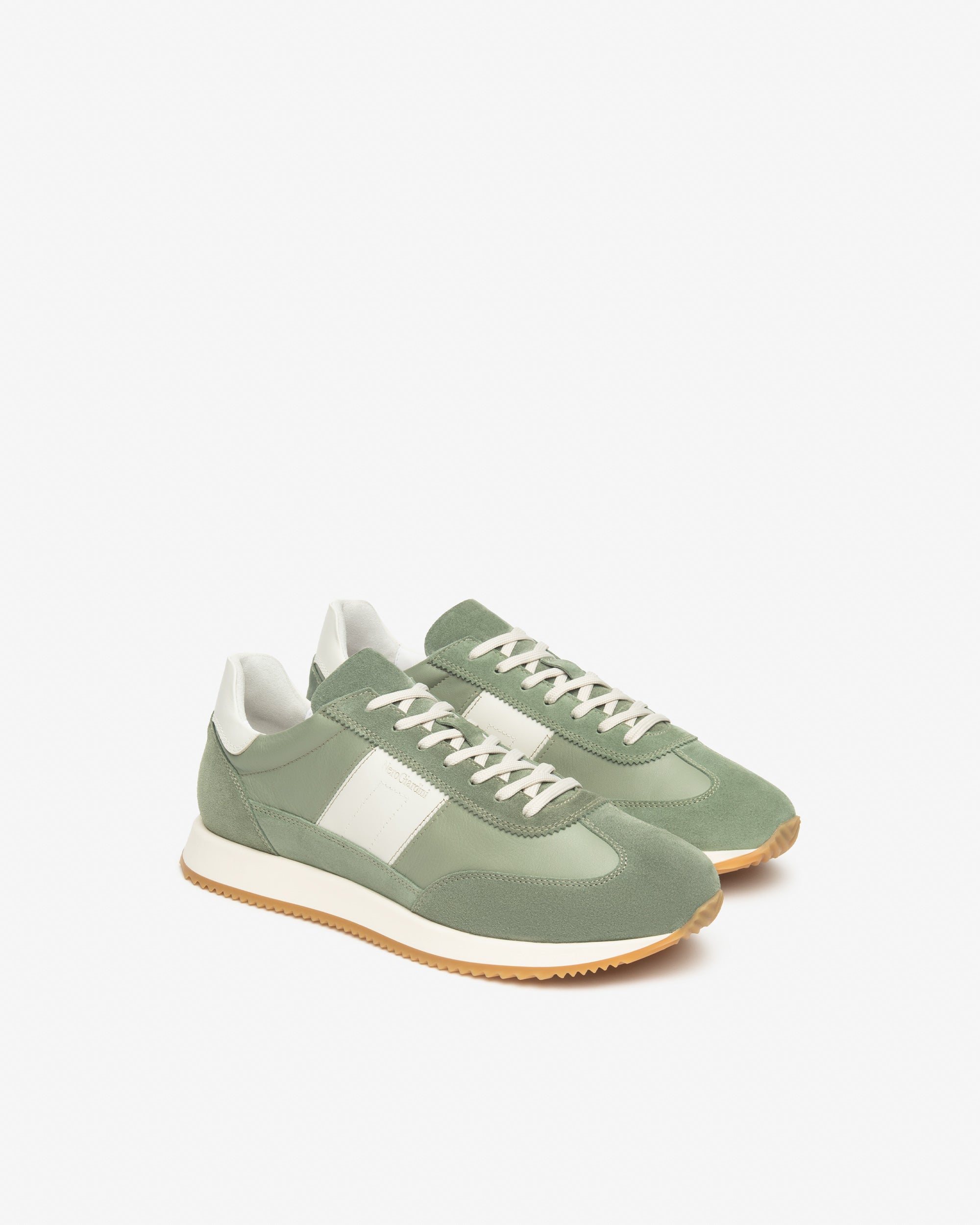 Sneakers Heren in Suède en Leder