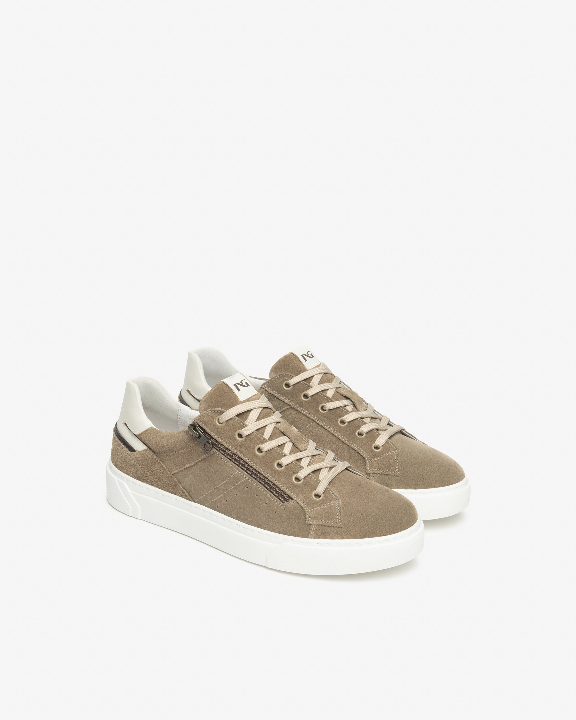 Sneakers Heren in Suède en Leder