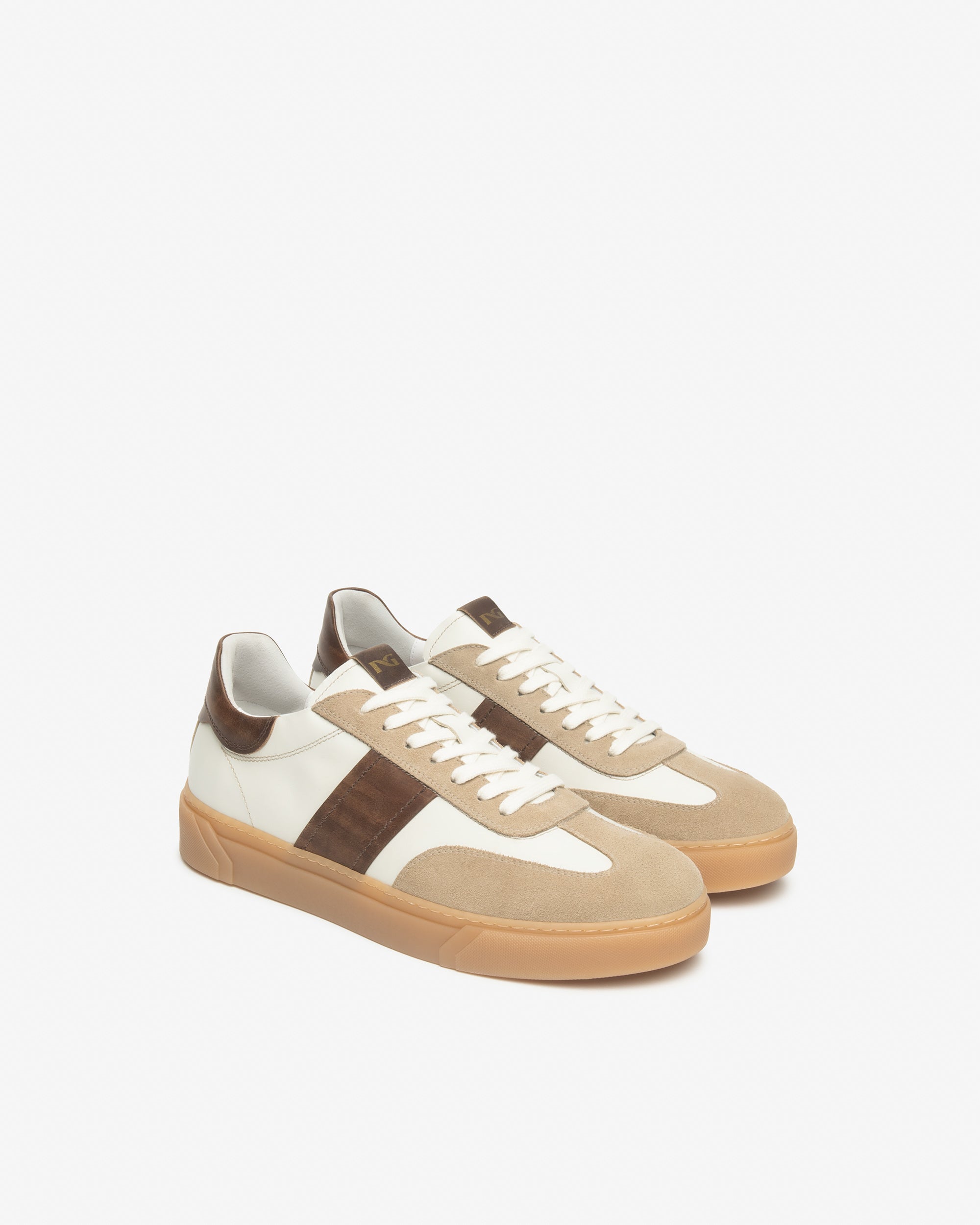 Sneakers Heren in Suède en Leder