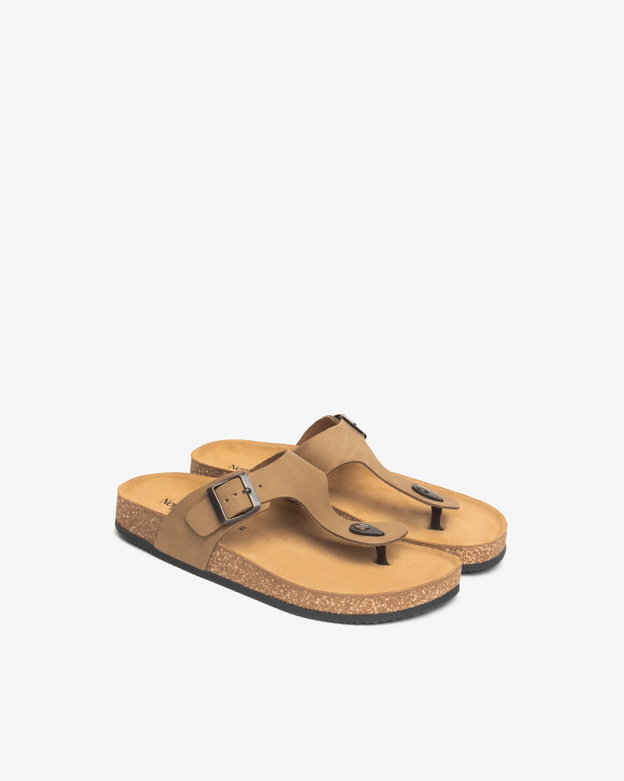 Teenslippers Heren in Leder
