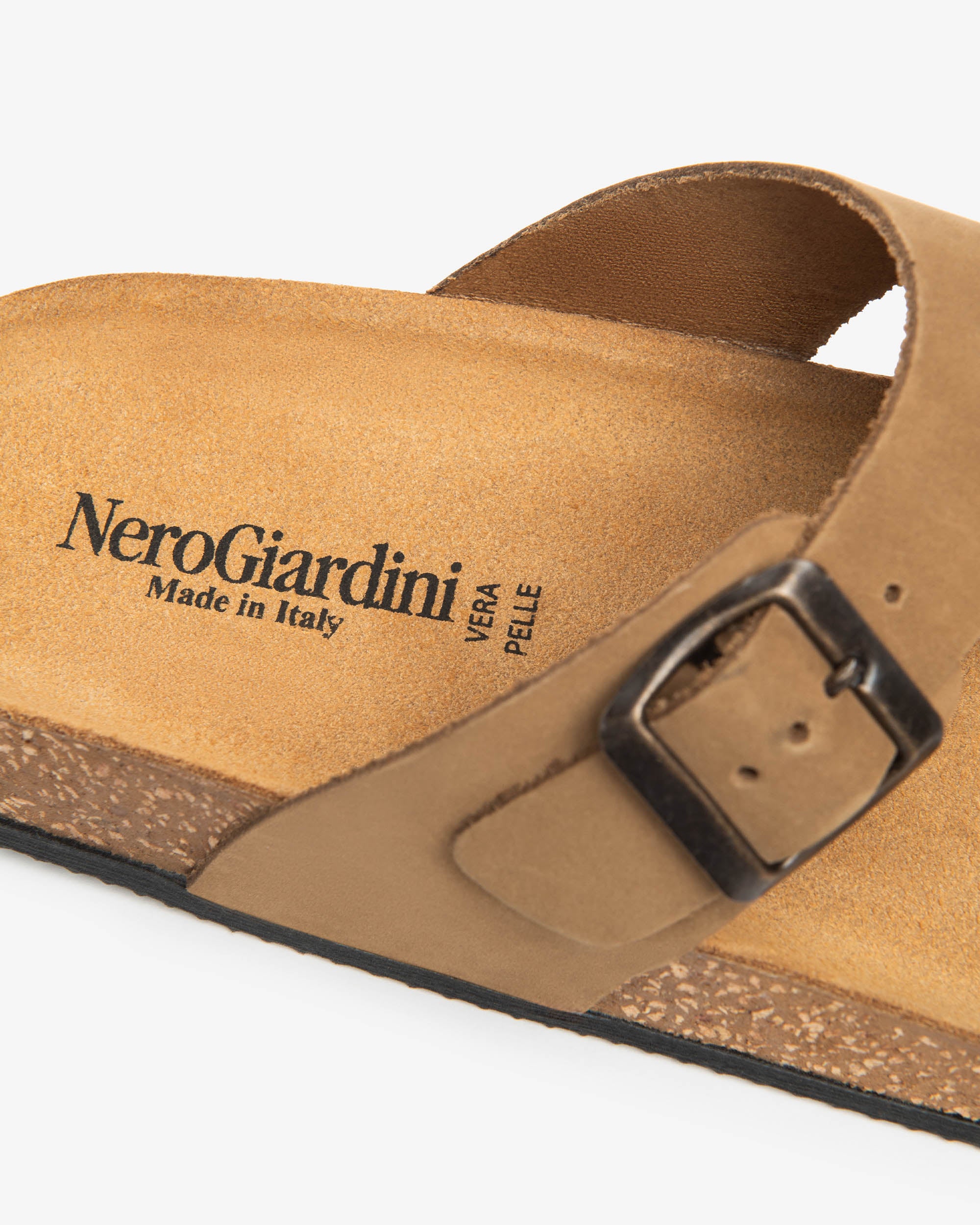 Teenslippers Heren in Leder
