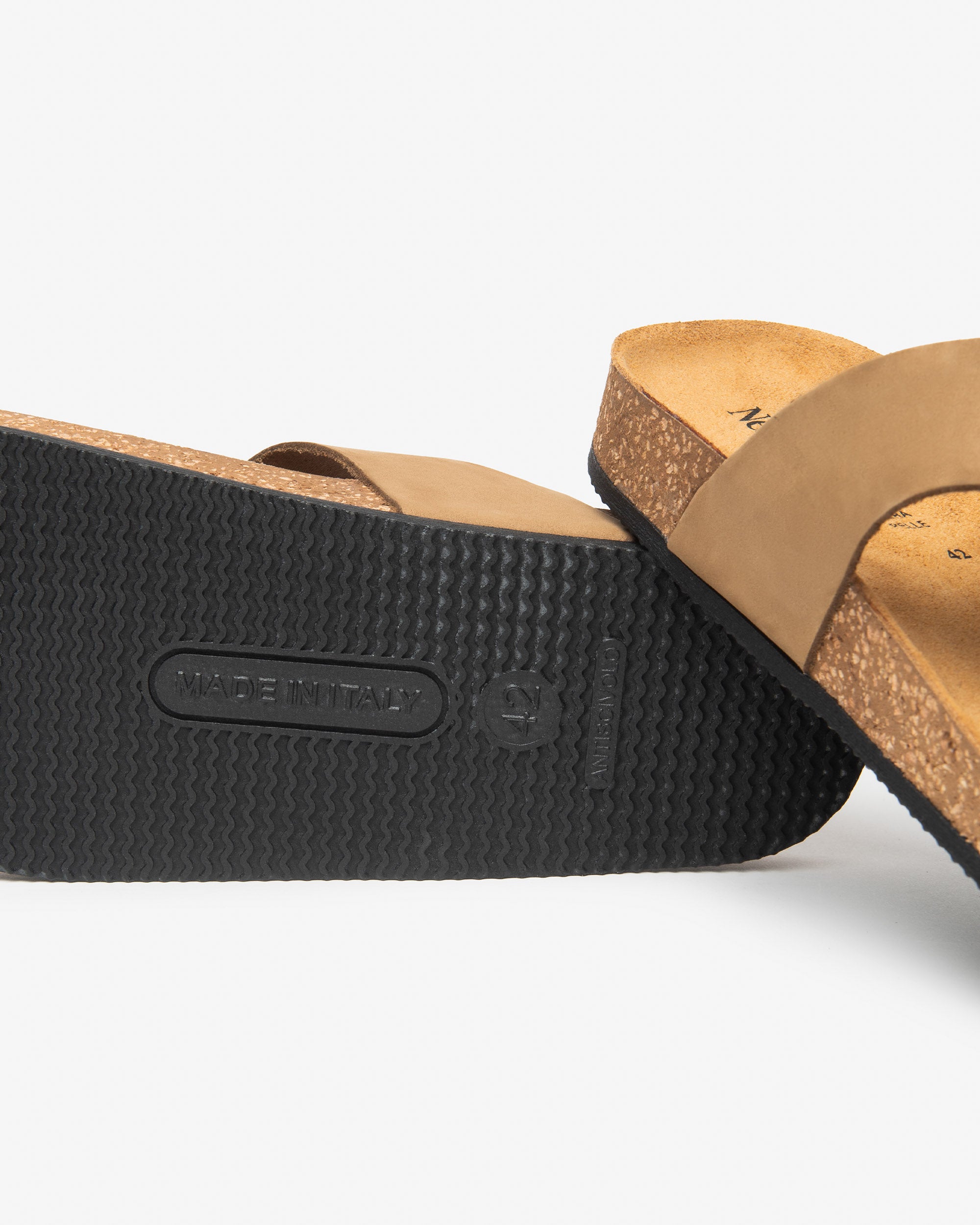 Teenslippers Heren in Leder