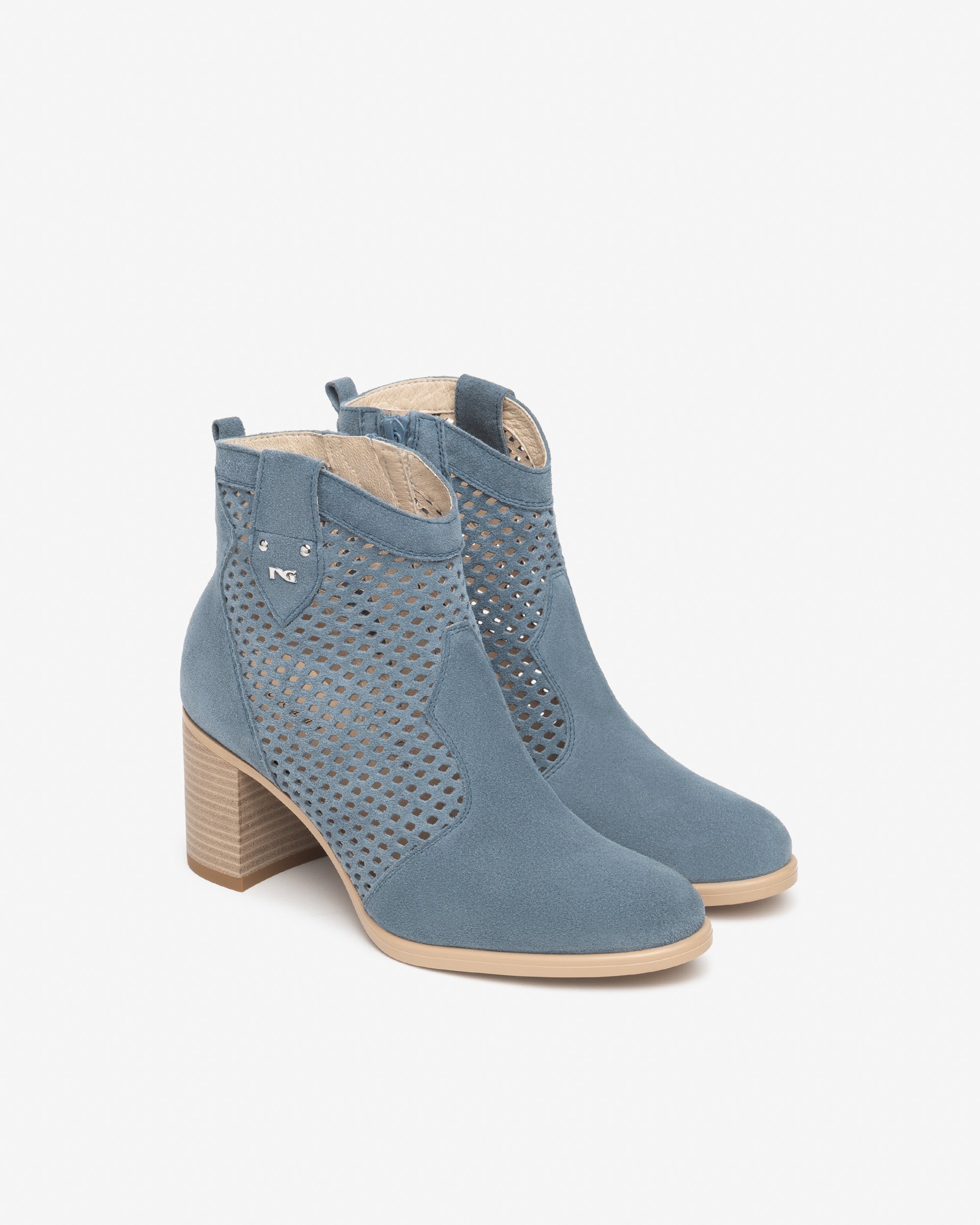Damenstiefeletten aus Veloursleder
