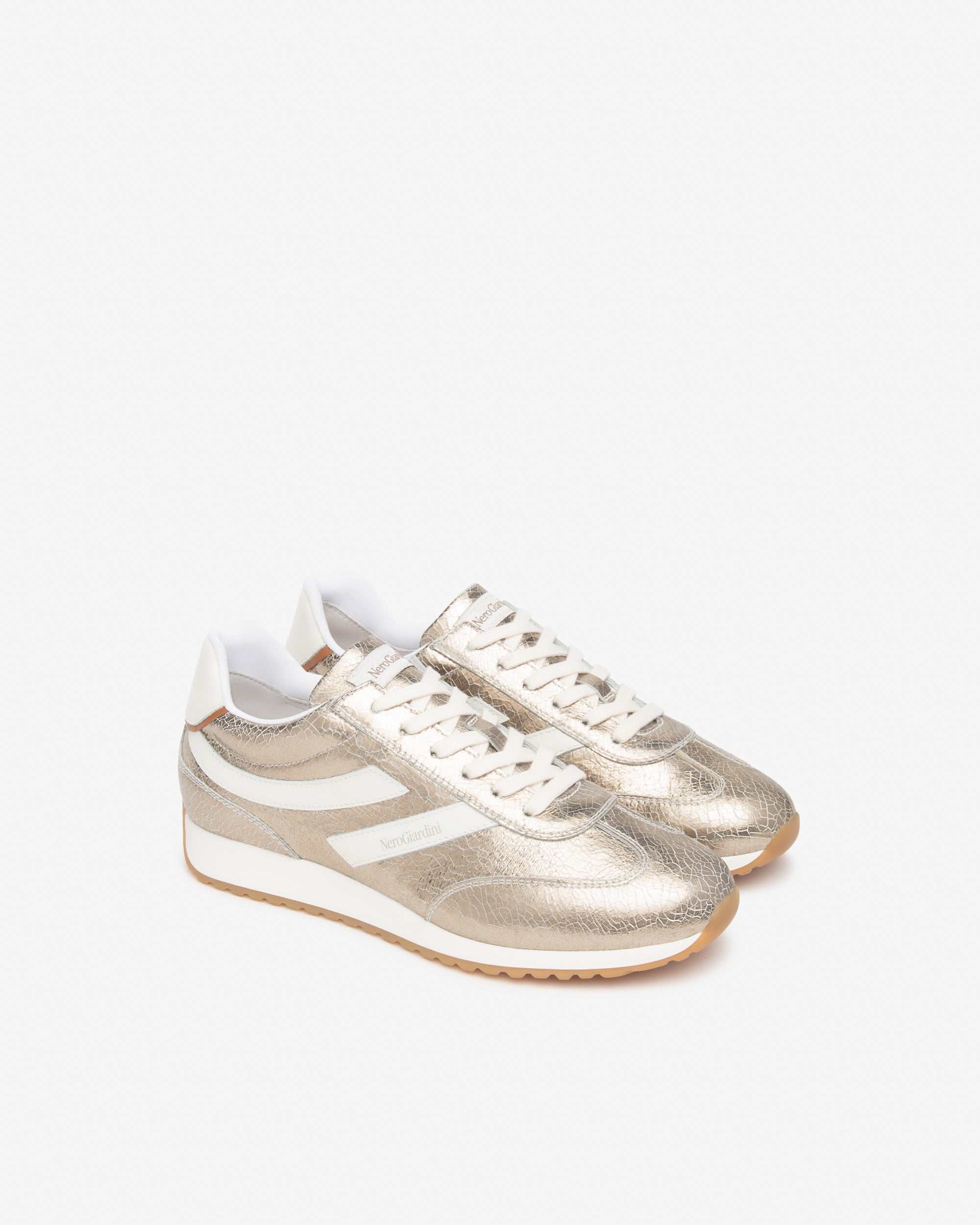 Sneakers Dames in Leder en Technisch Materiaal