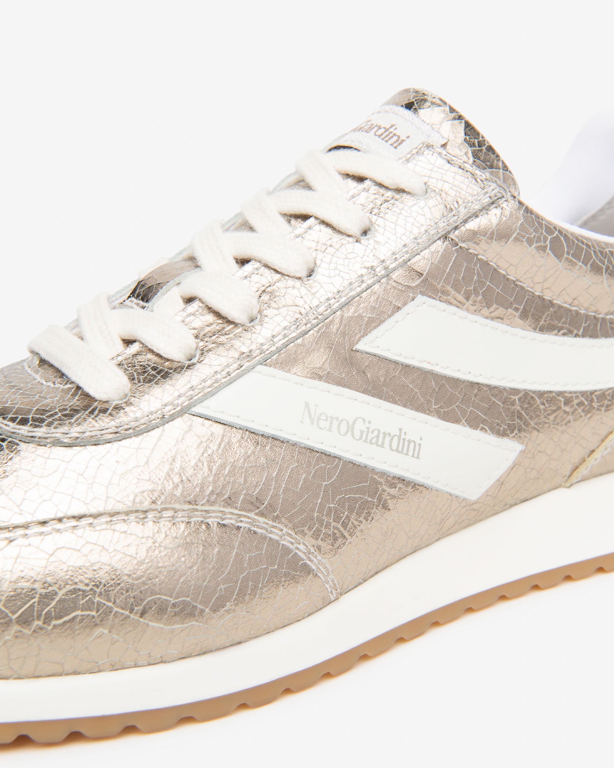 Sneakers Dames in Leder en Technisch Materiaal