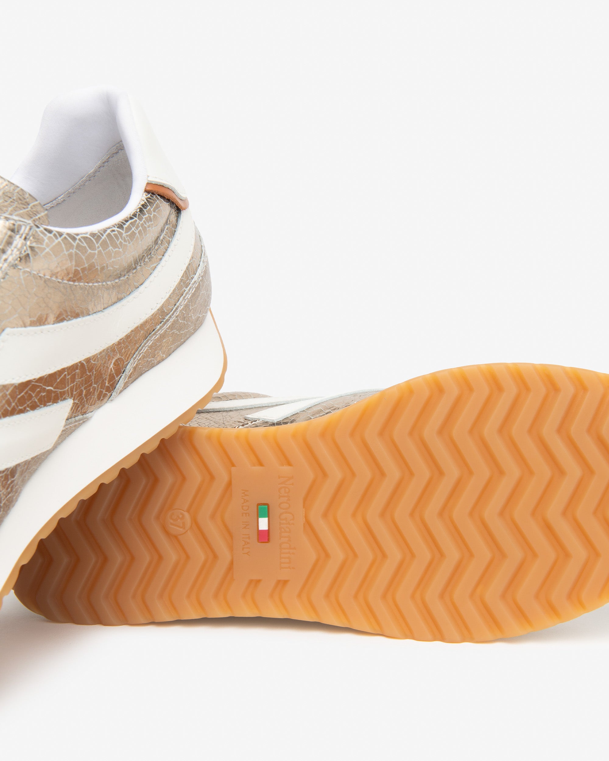 Sneakers Dames in Leder en Technisch Materiaal