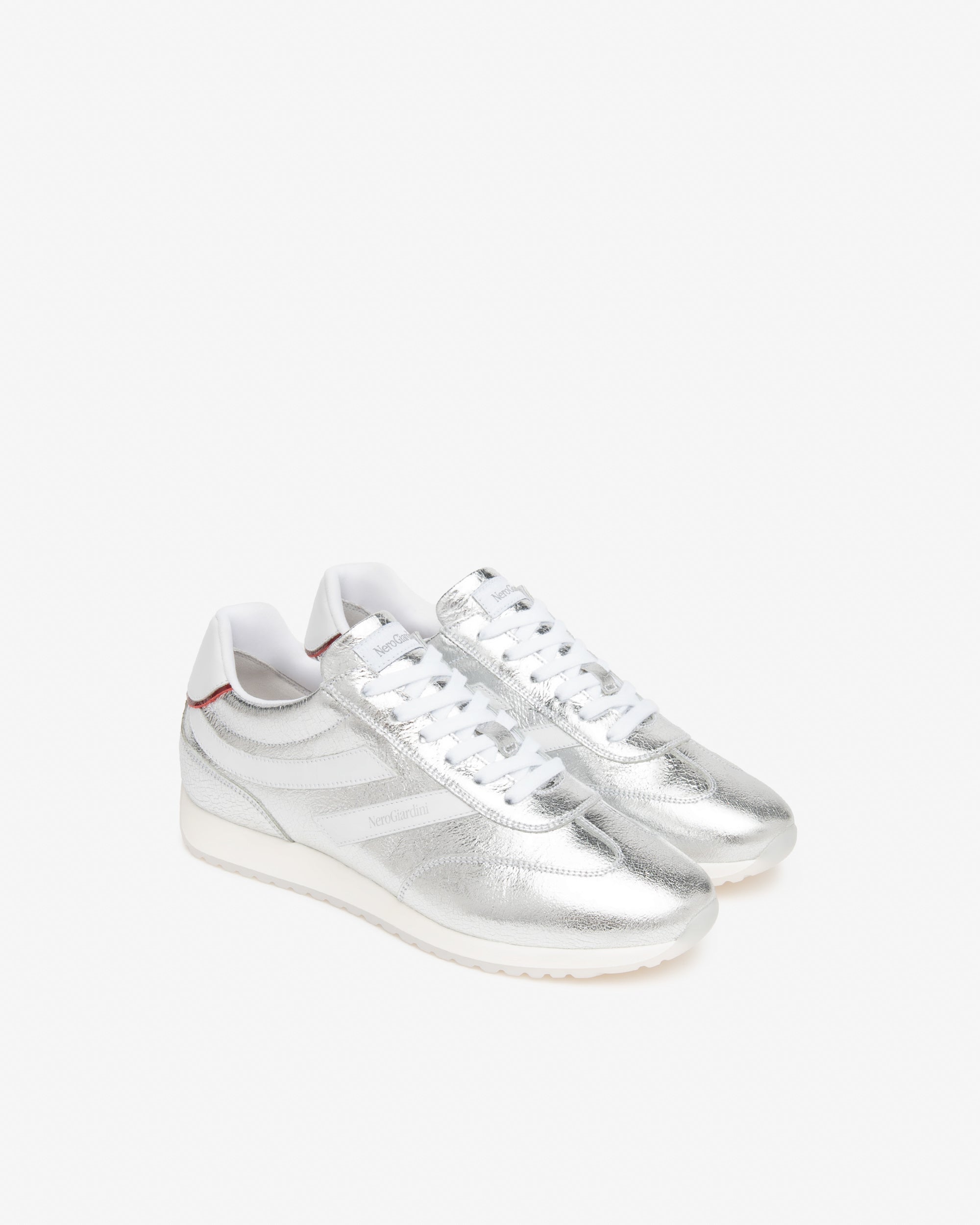 Sneakers Dames in Leder en Technisch Materiaal