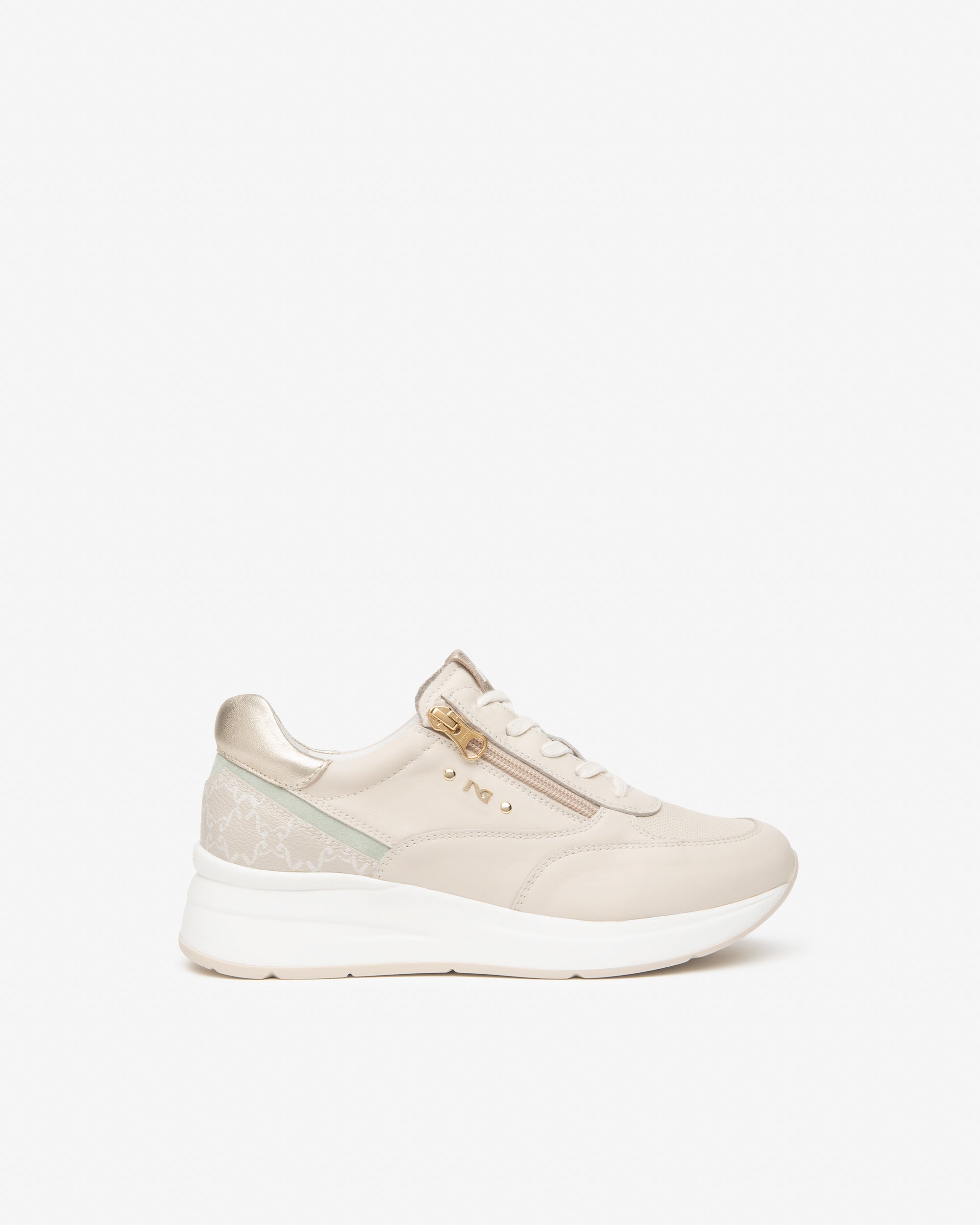 Sneakers Femme en Cuir et Matière Technique