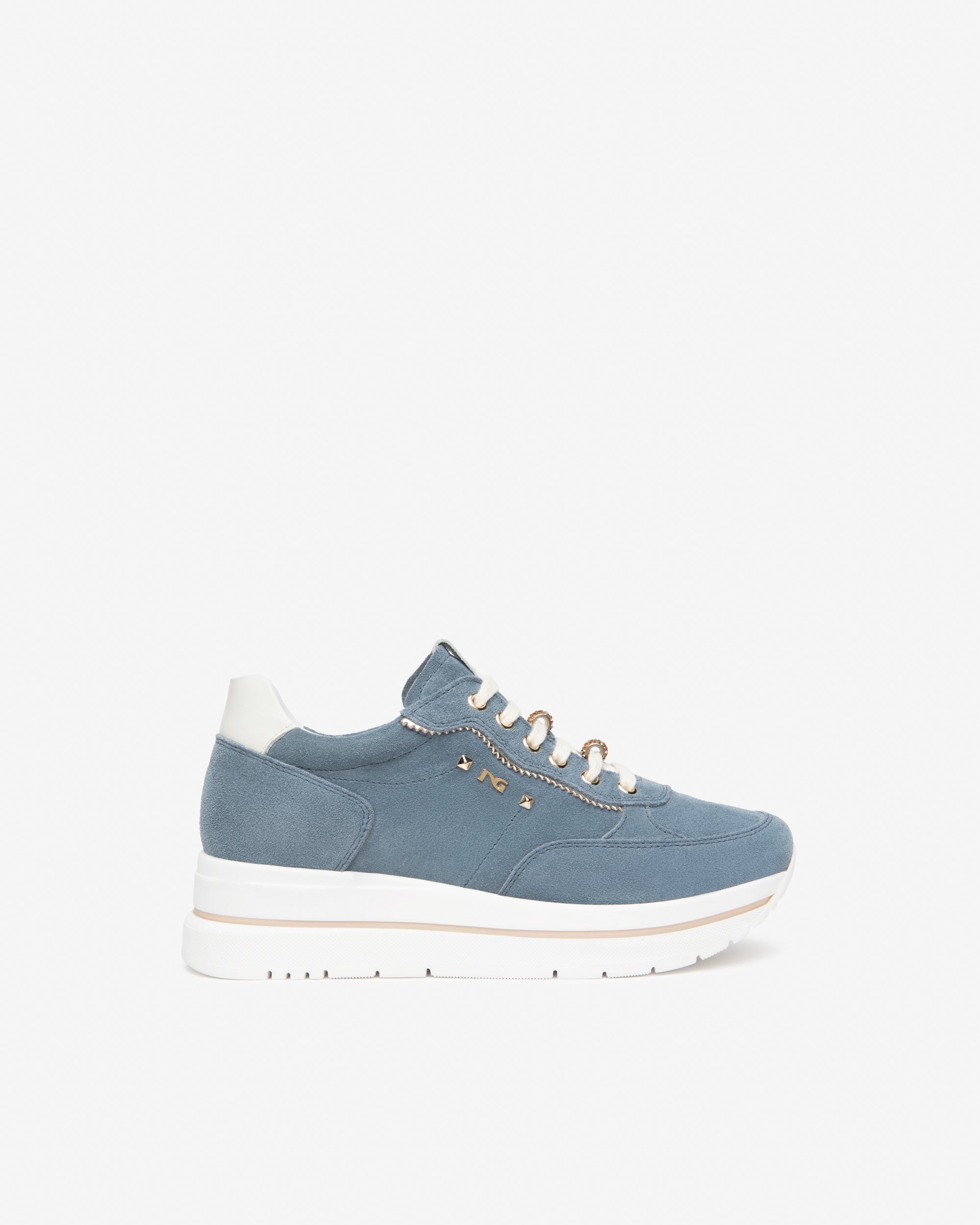 Sneakers Dames in Suède en Technisch Materiaal