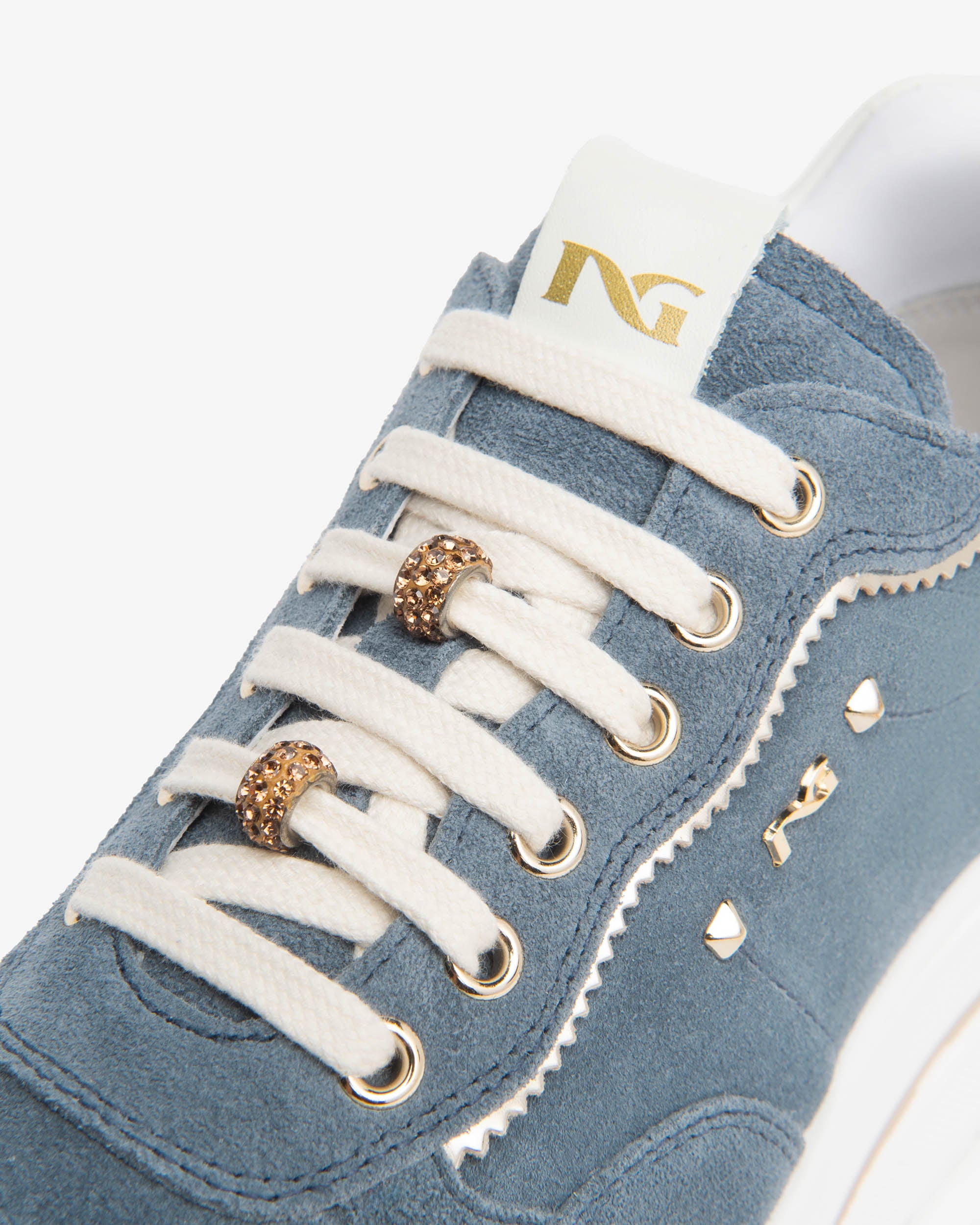 Sneakers Dames in Suède en Technisch Materiaal