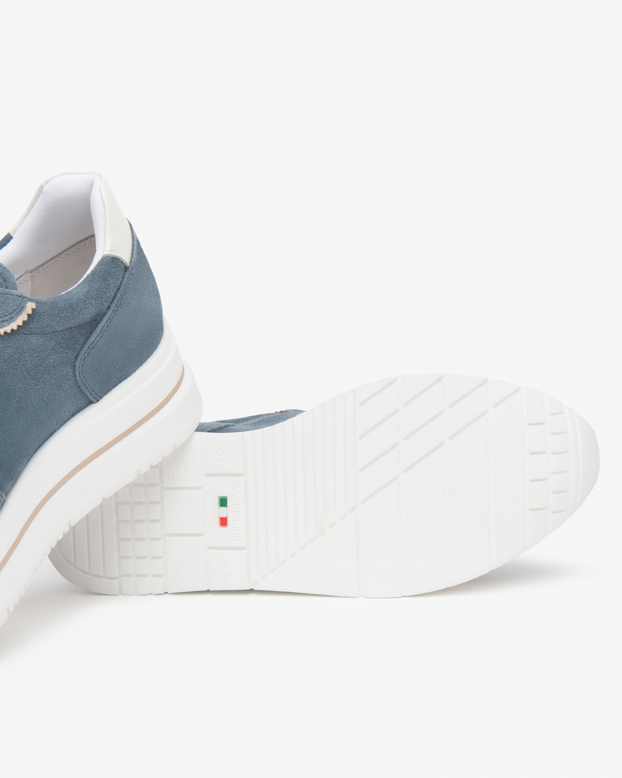 Sneakers Dames in Suède en Technisch Materiaal