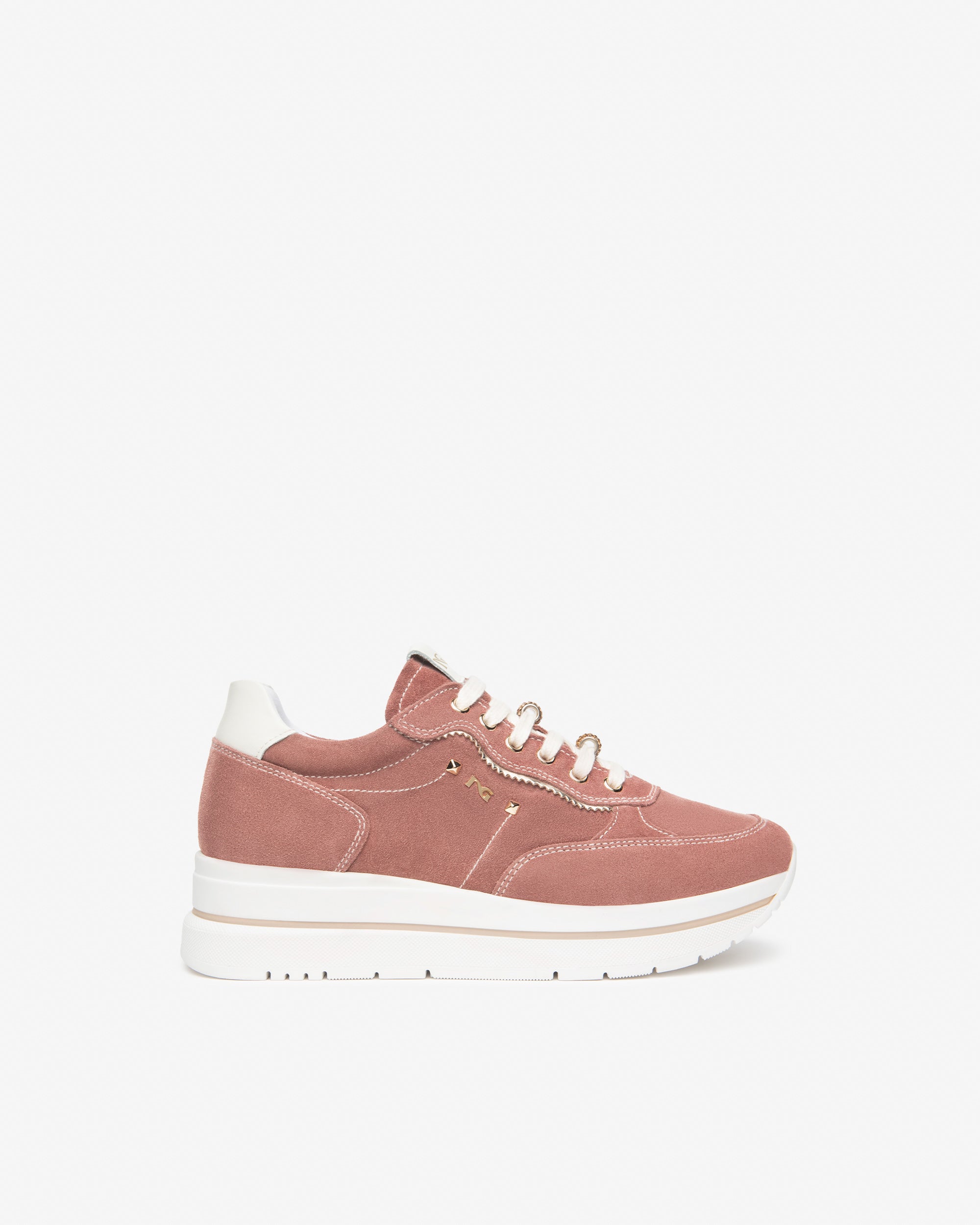 Sneakers Dames in Suède en Technisch Materiaal