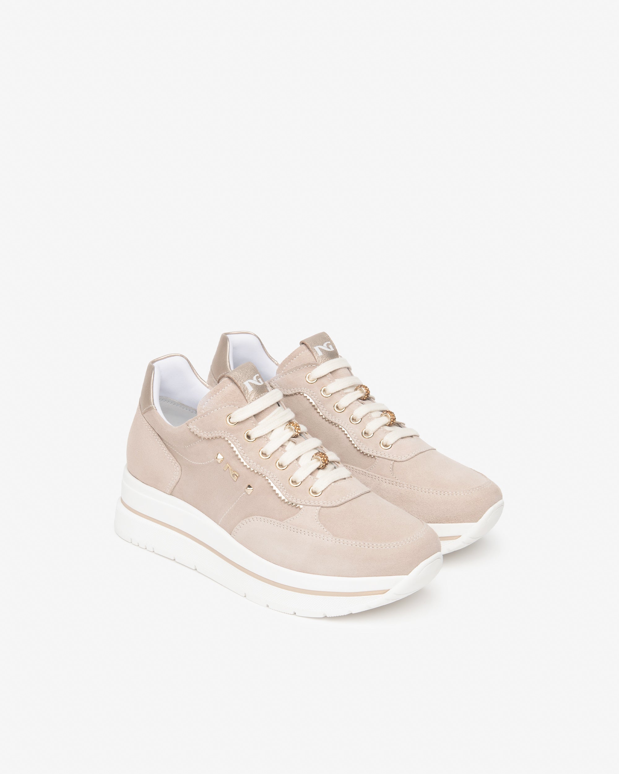 Women’s Suede and Technical Fabric Sneakers