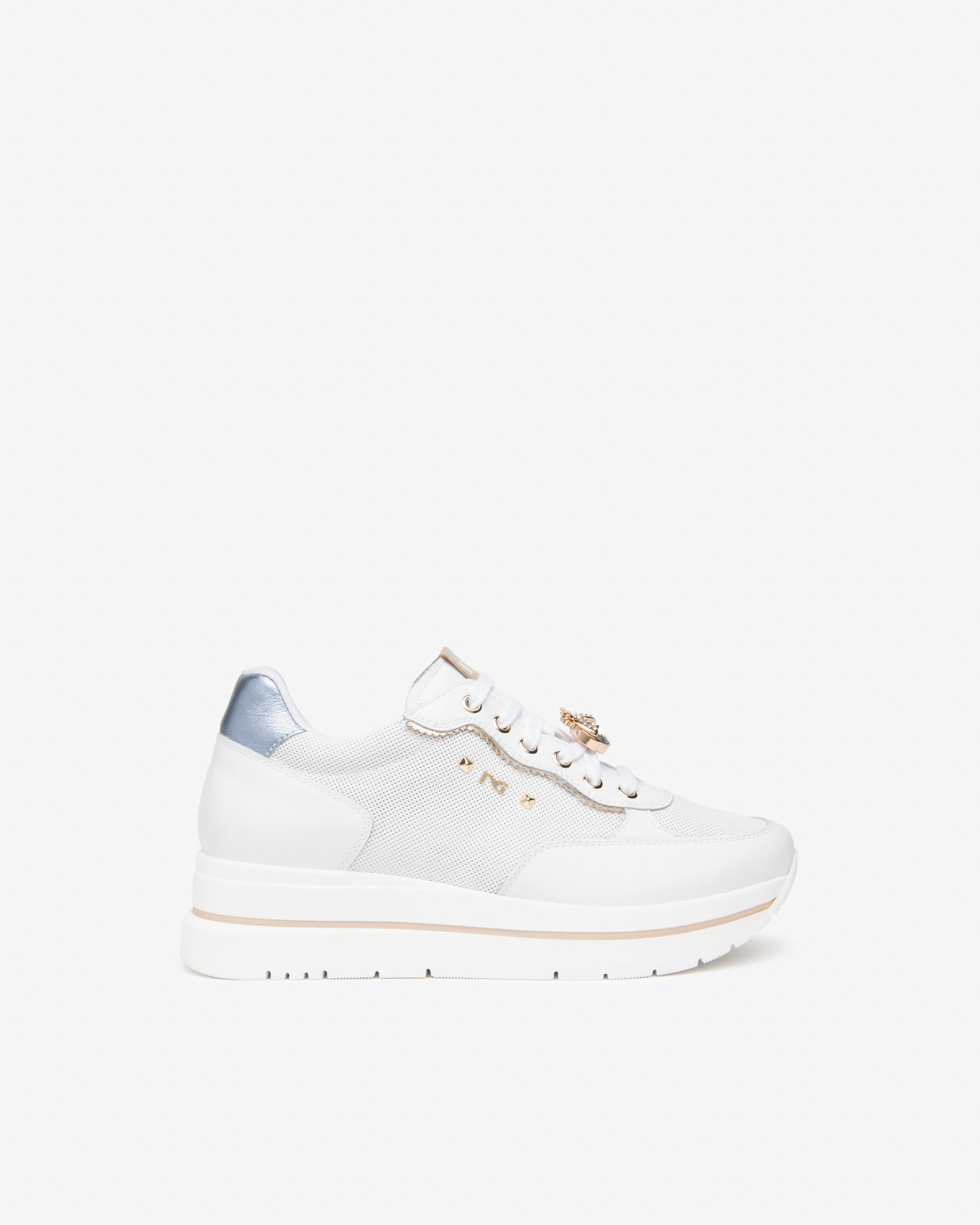 Women’s Leather and Technical Fabric Sneakers