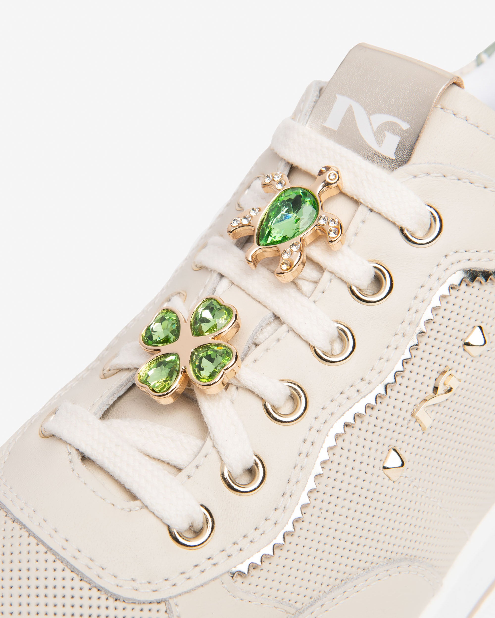 Sneakers Dames in Leder en Technisch Materiaal