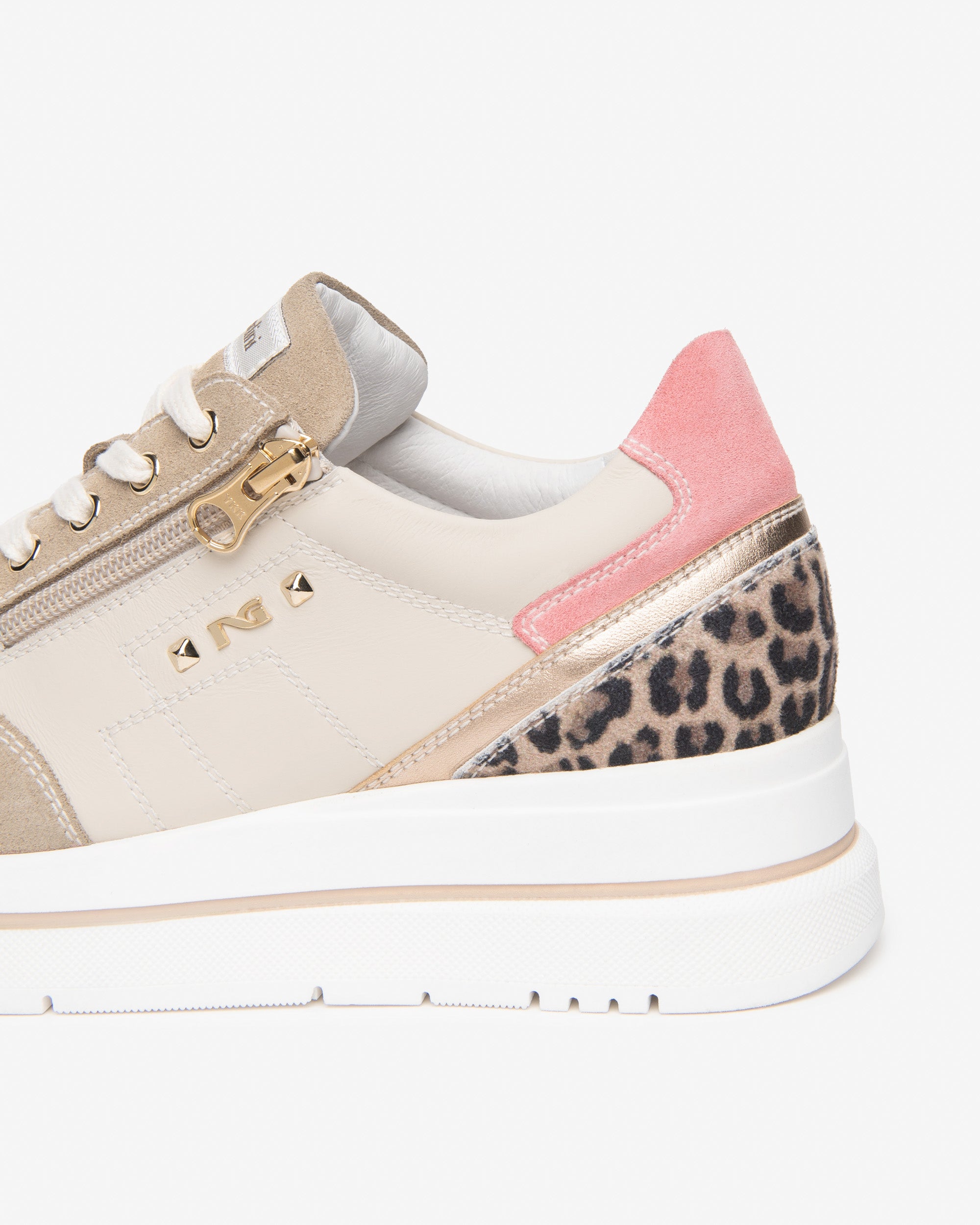 Sneakers Dames in Suède, Leder en Technisch materiaal