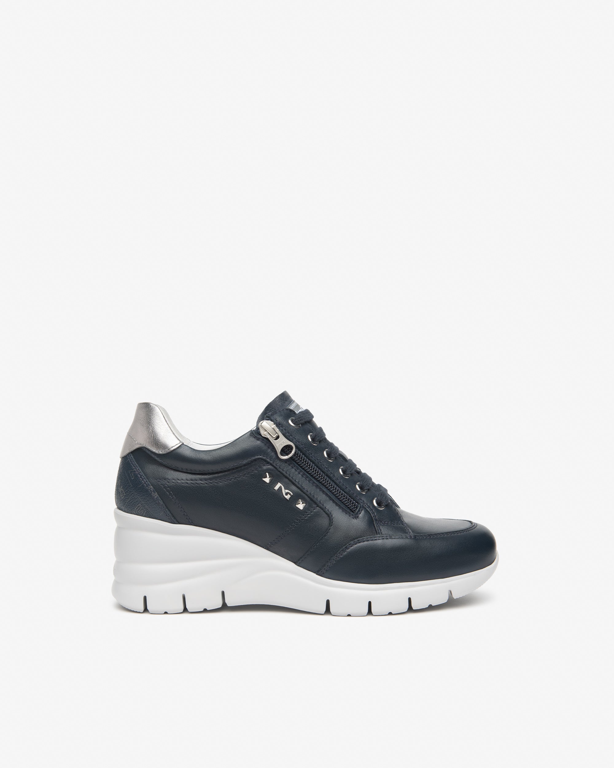 Sneakers Dames in Leder en Technisch Materiaal
