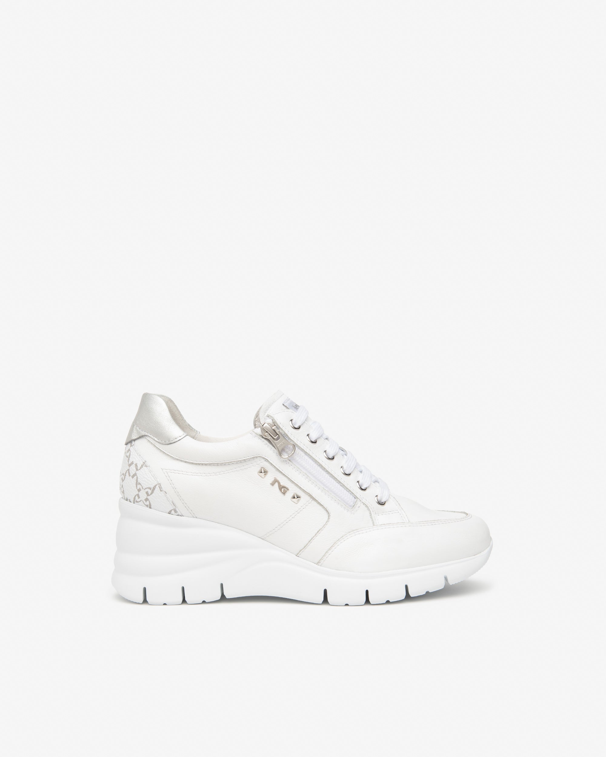 Sneakers Dames in Leder en Technisch Materiaal