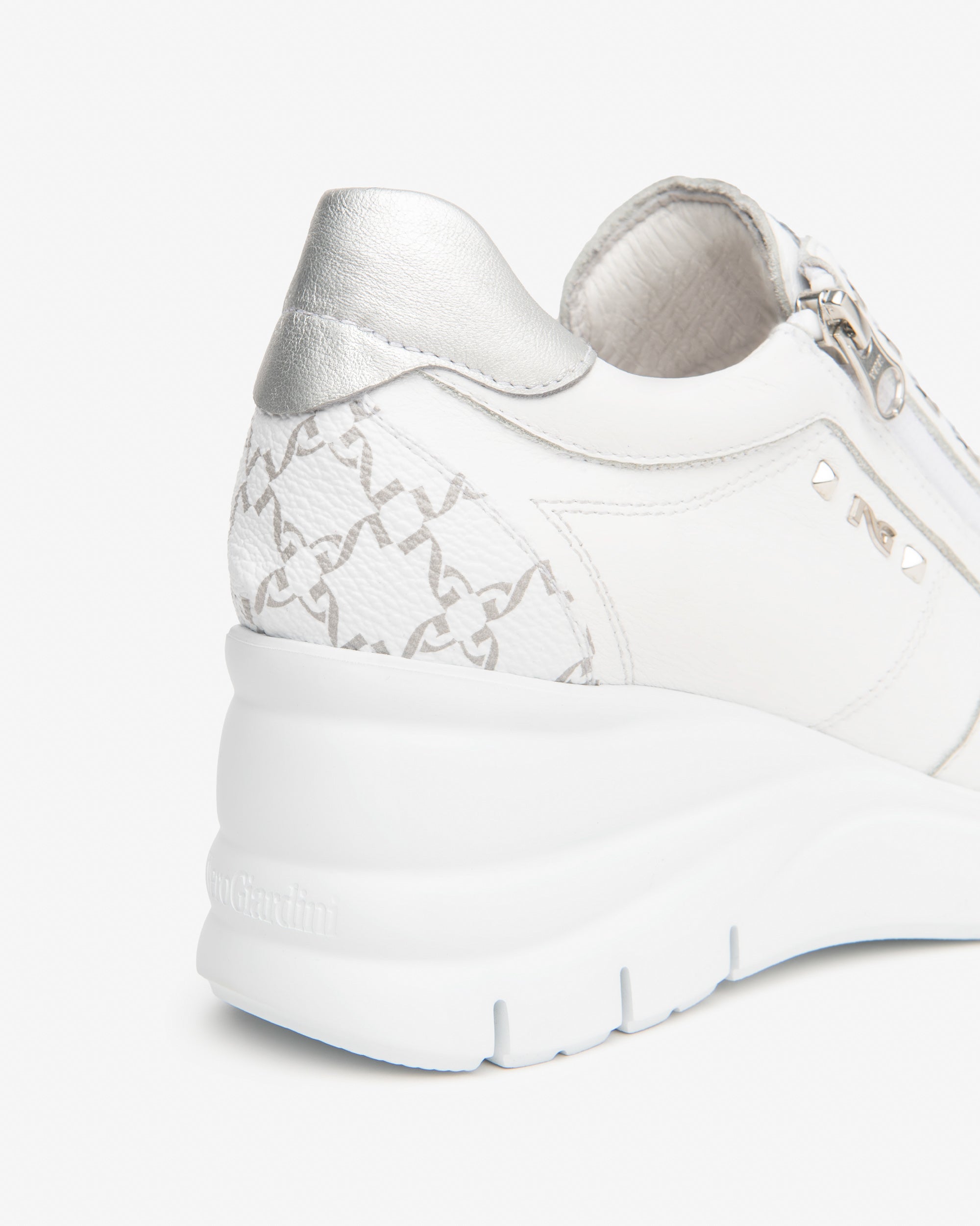 Sneakers Dames in Leder en Technisch Materiaal