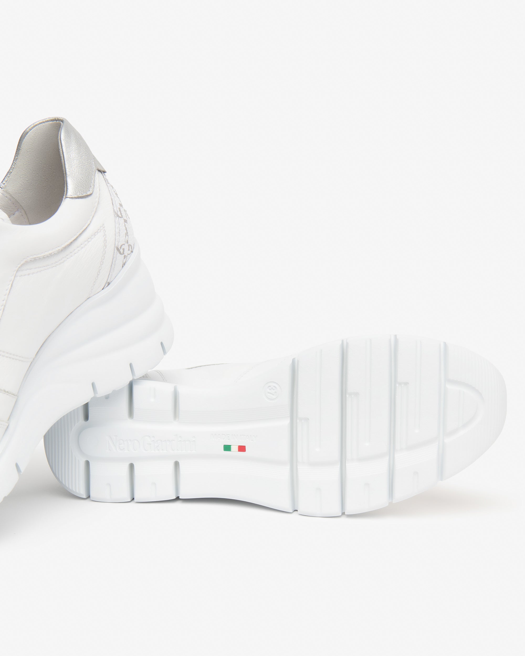Sneakers Dames in Leder en Technisch Materiaal