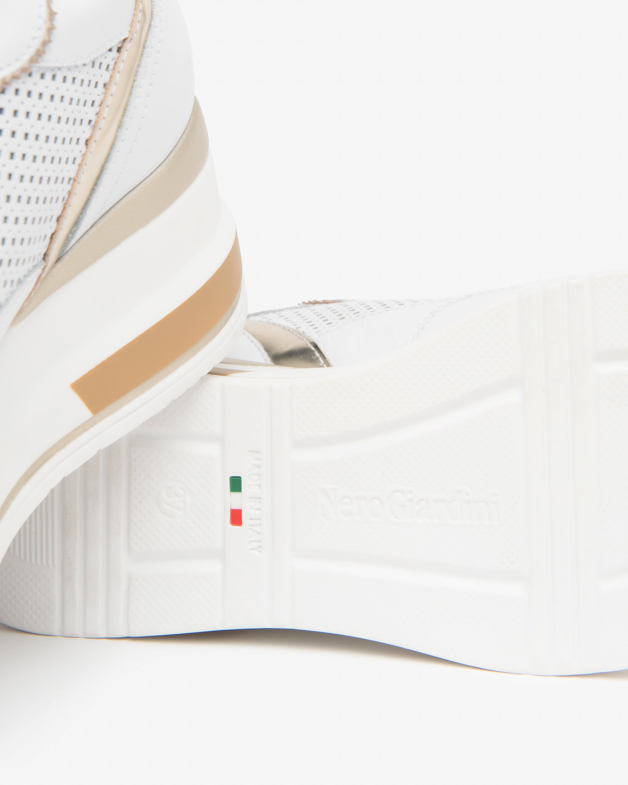 Women’s Leather and Technical Fabric Sneakers