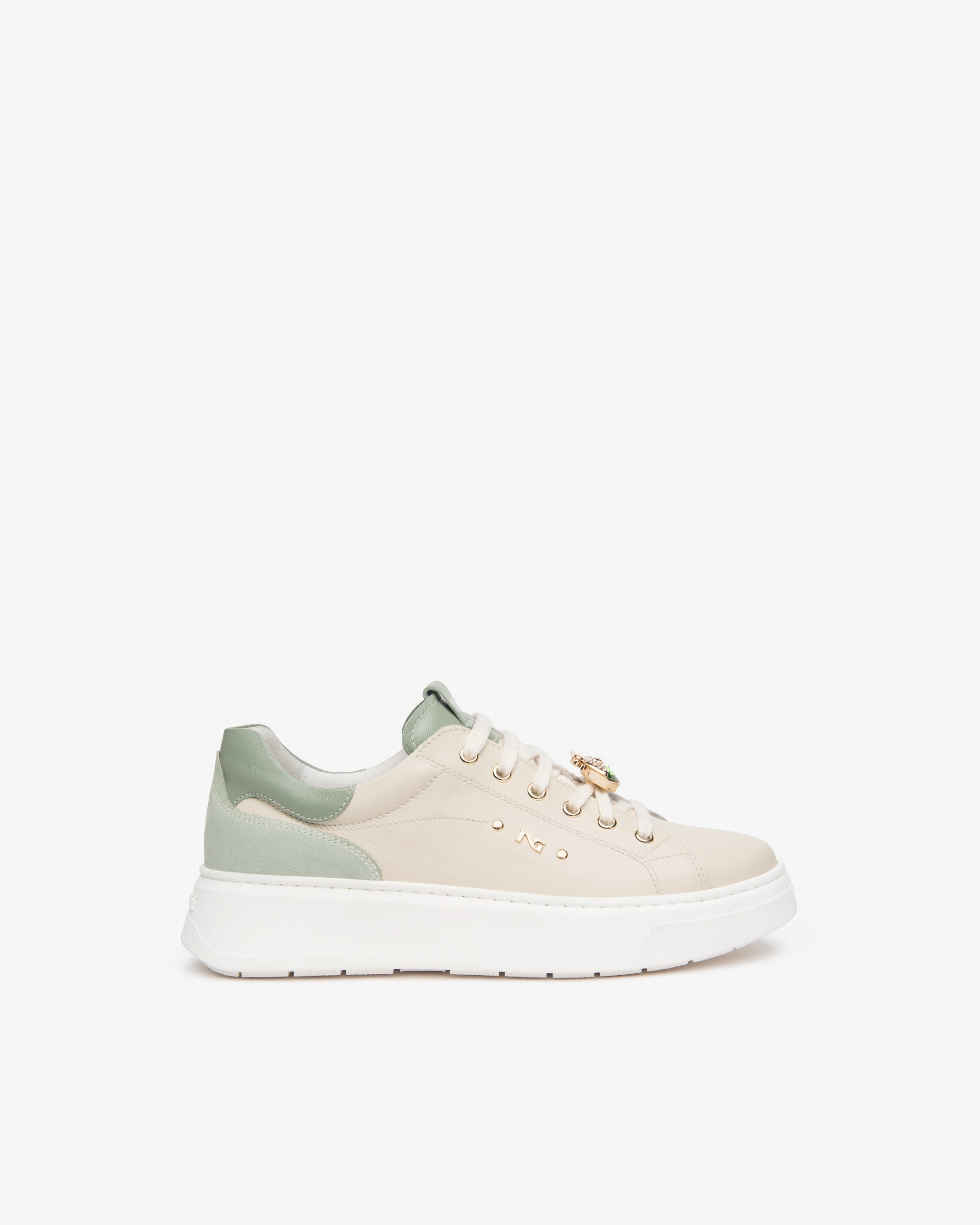 Damensneakers aus Glattleder und Veloursleder