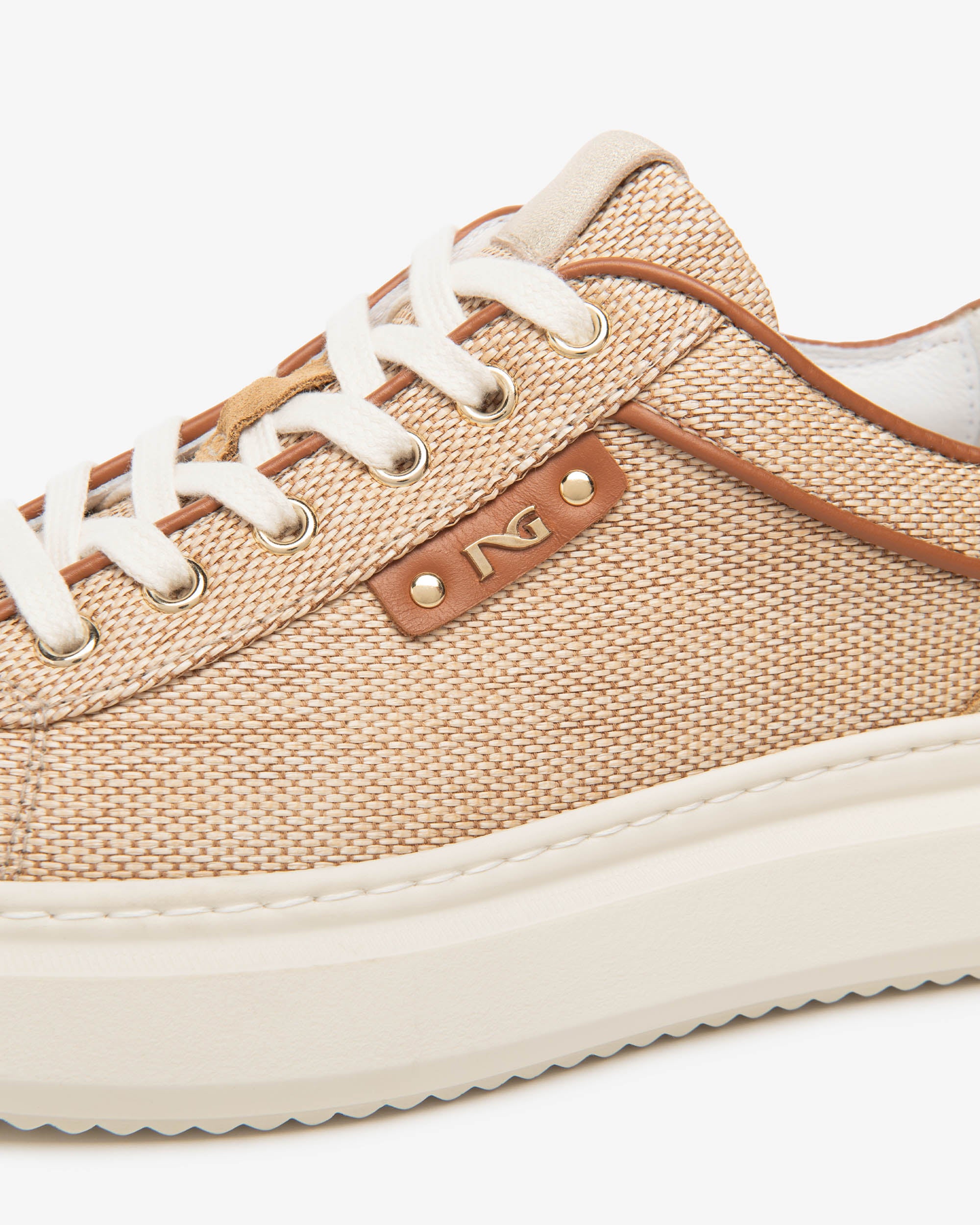 Women’s Leather and Fabric Sneakers