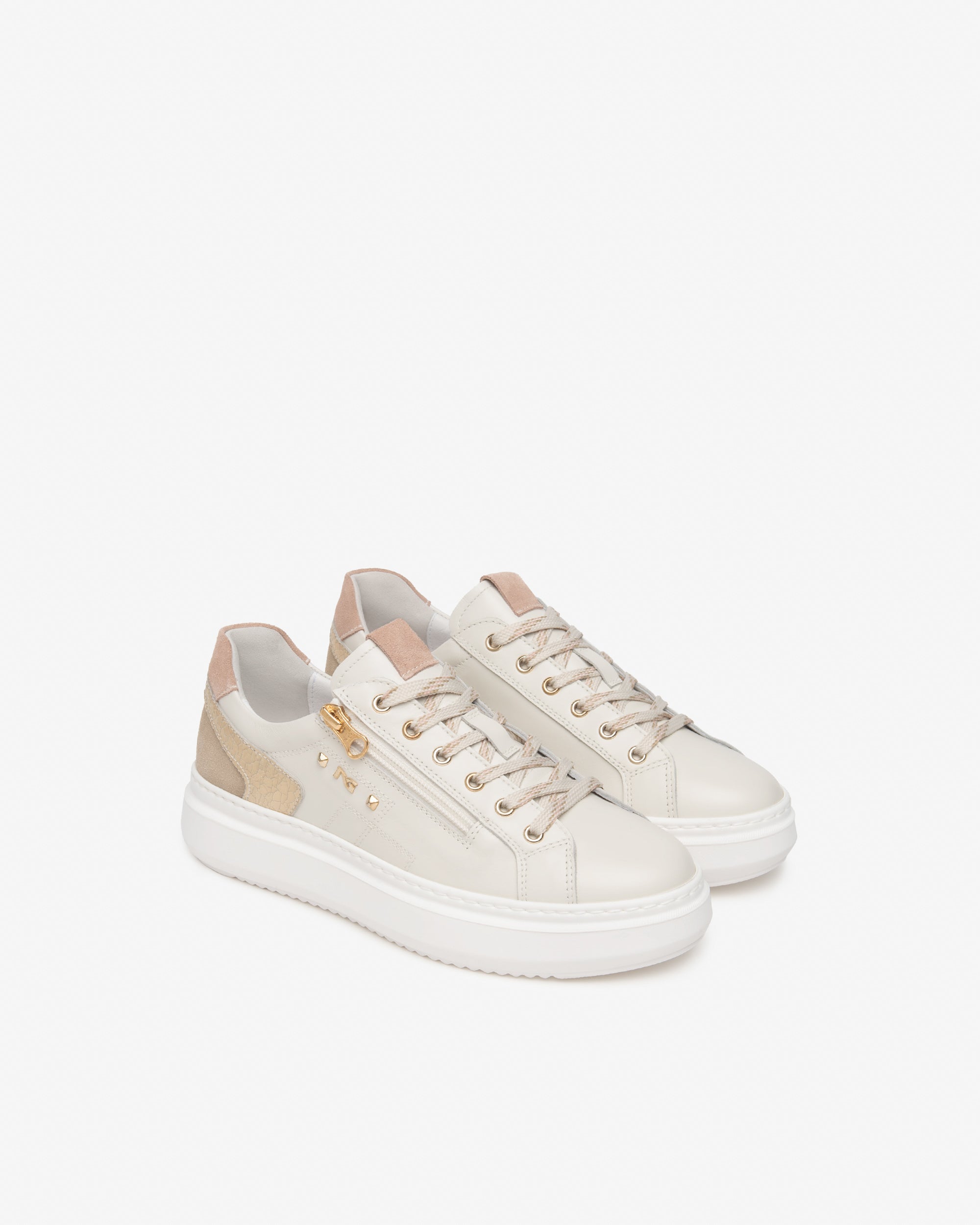 Sneakers Dames in Leder en Suède