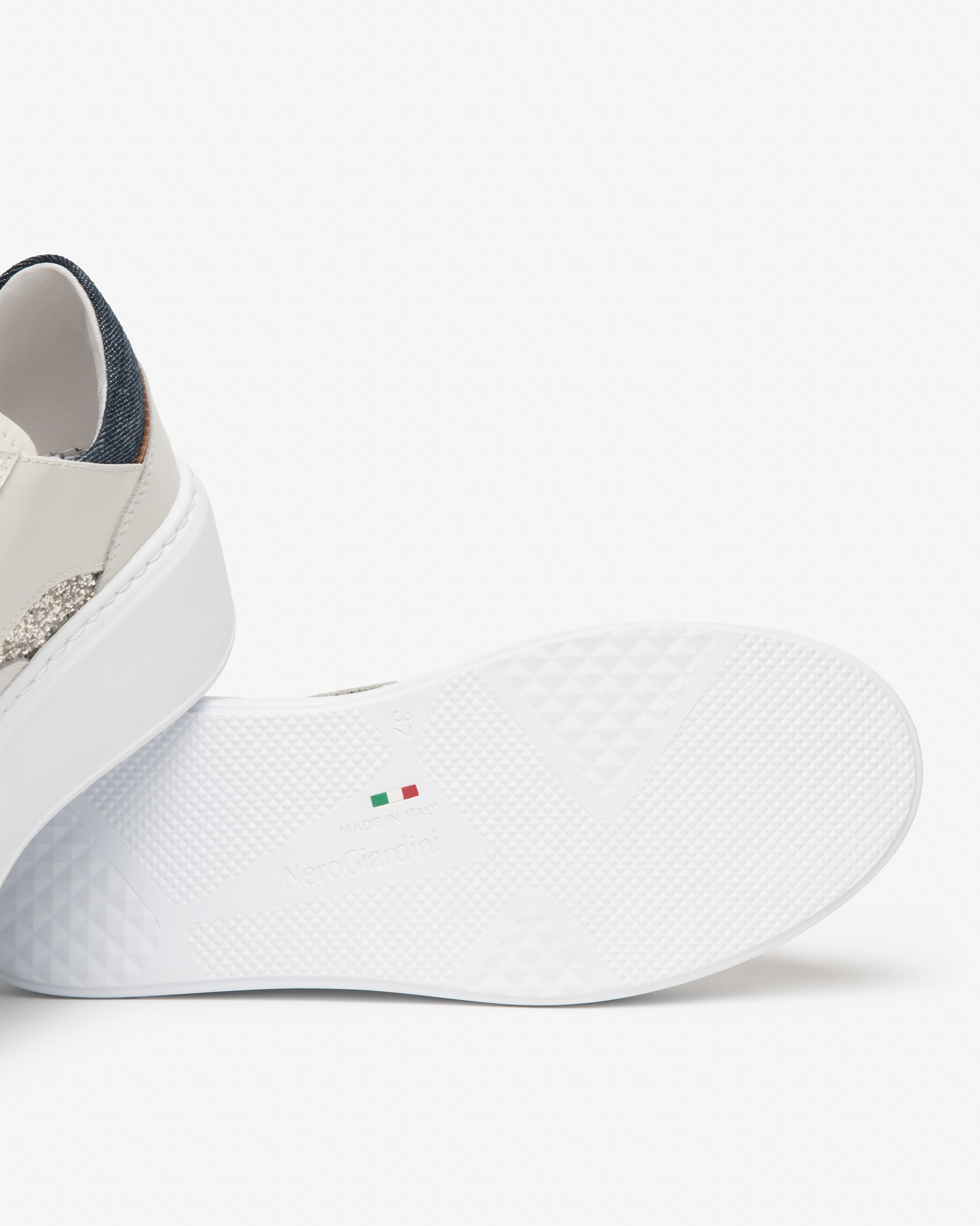 Sneakers Dames in Leder en Technisch Materiaal