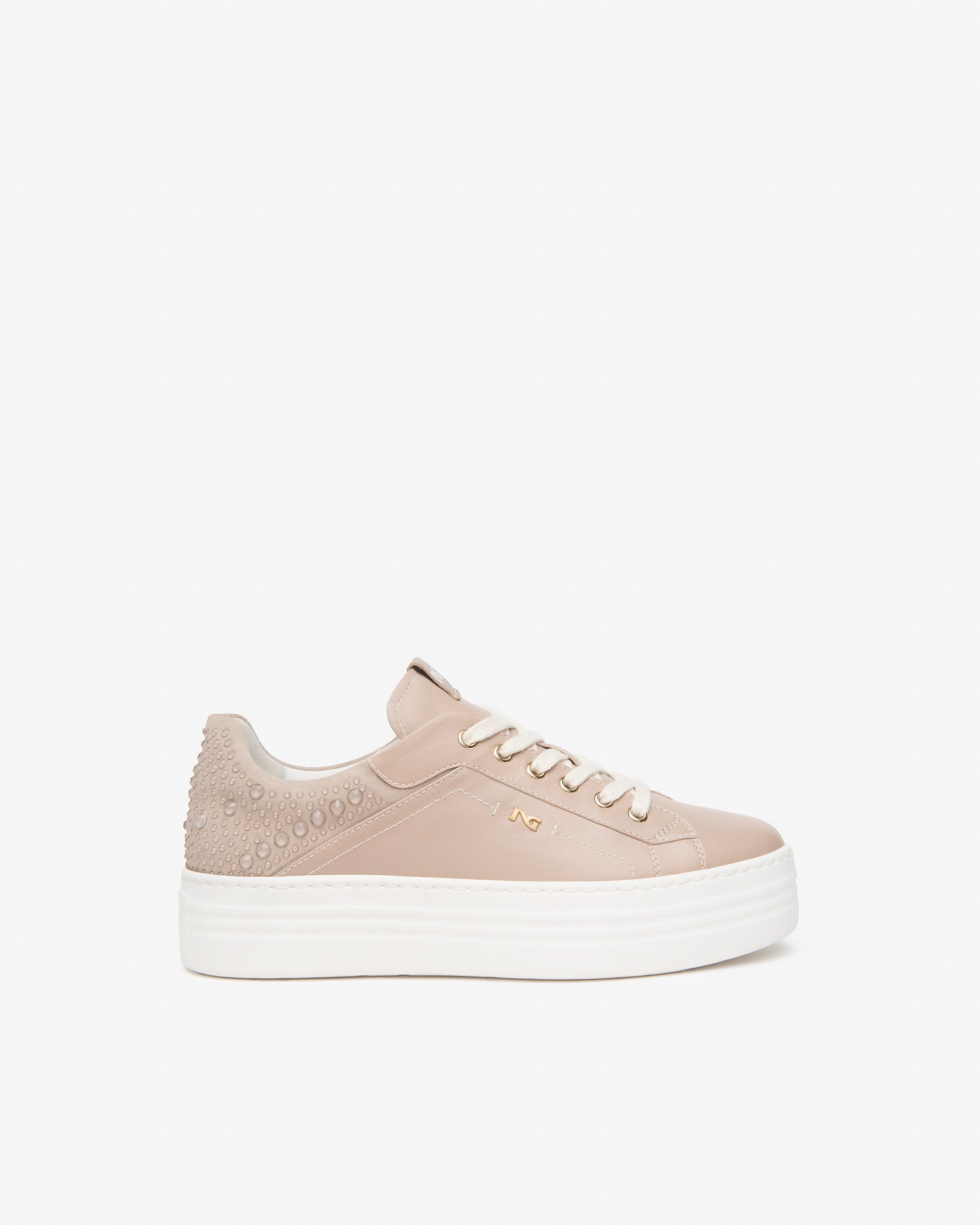 Damensneakers aus Glattleder und Veloursleder