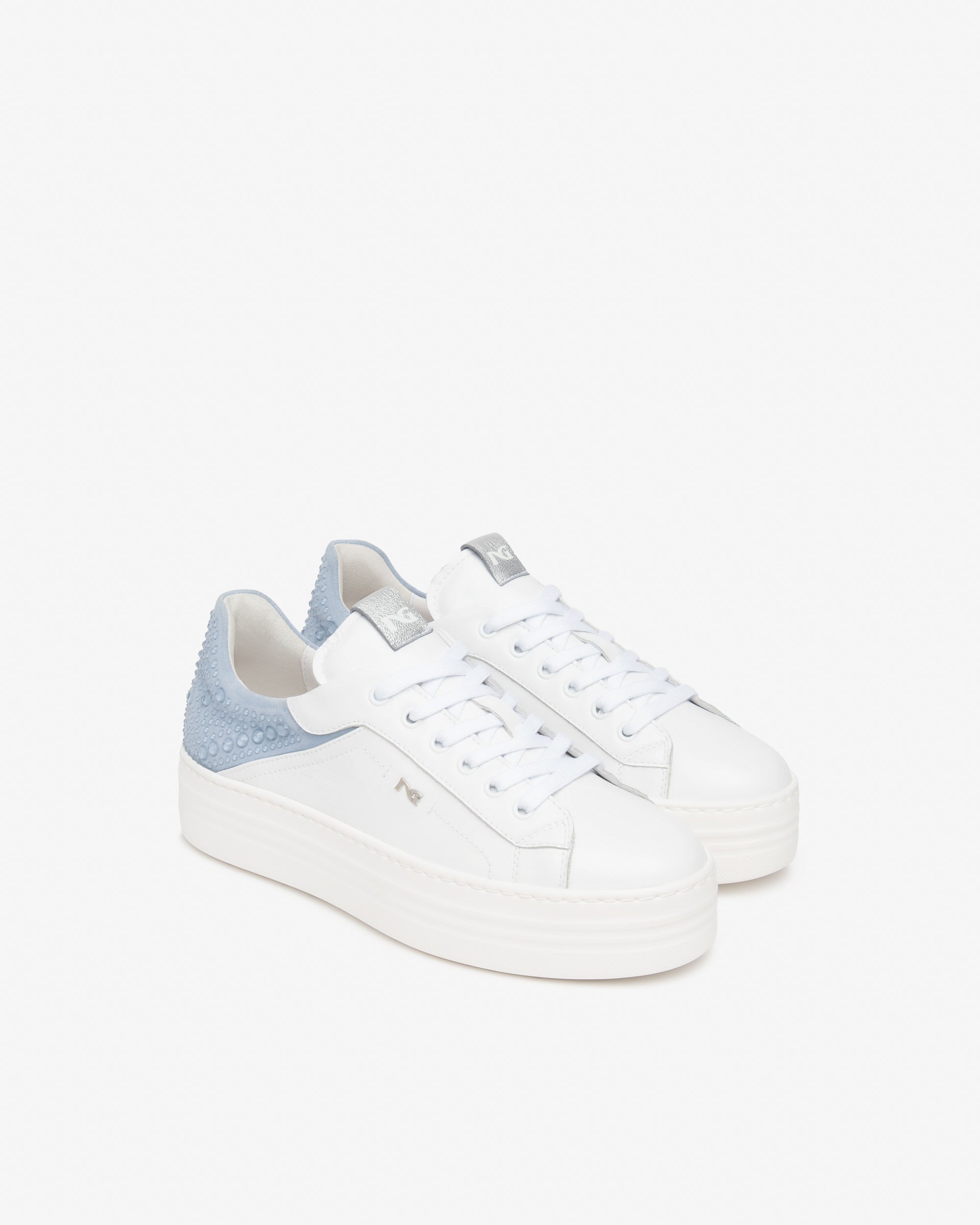 Damensneakers aus Glattleder und Veloursleder