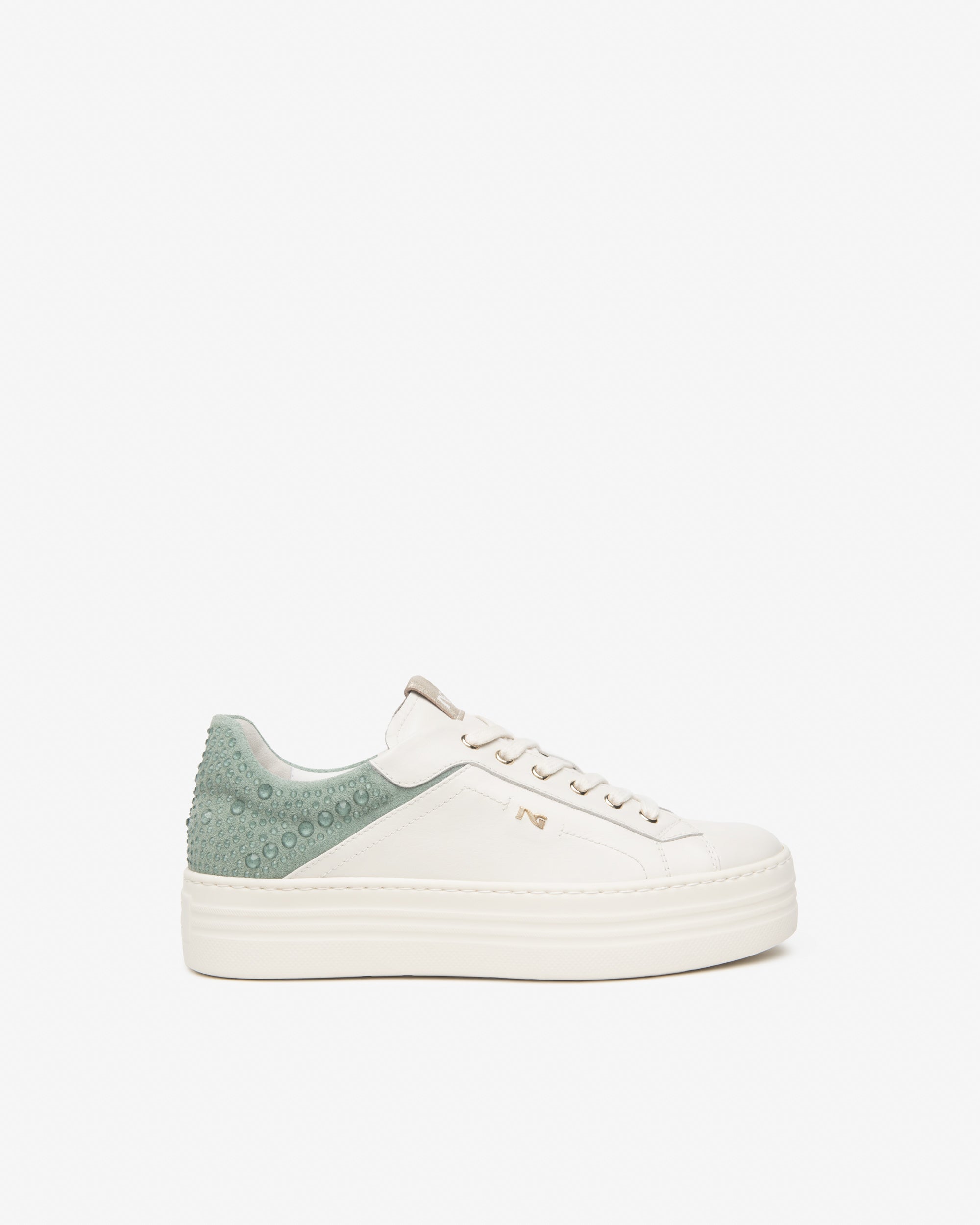 Damensneakers aus Glattleder und Veloursleder