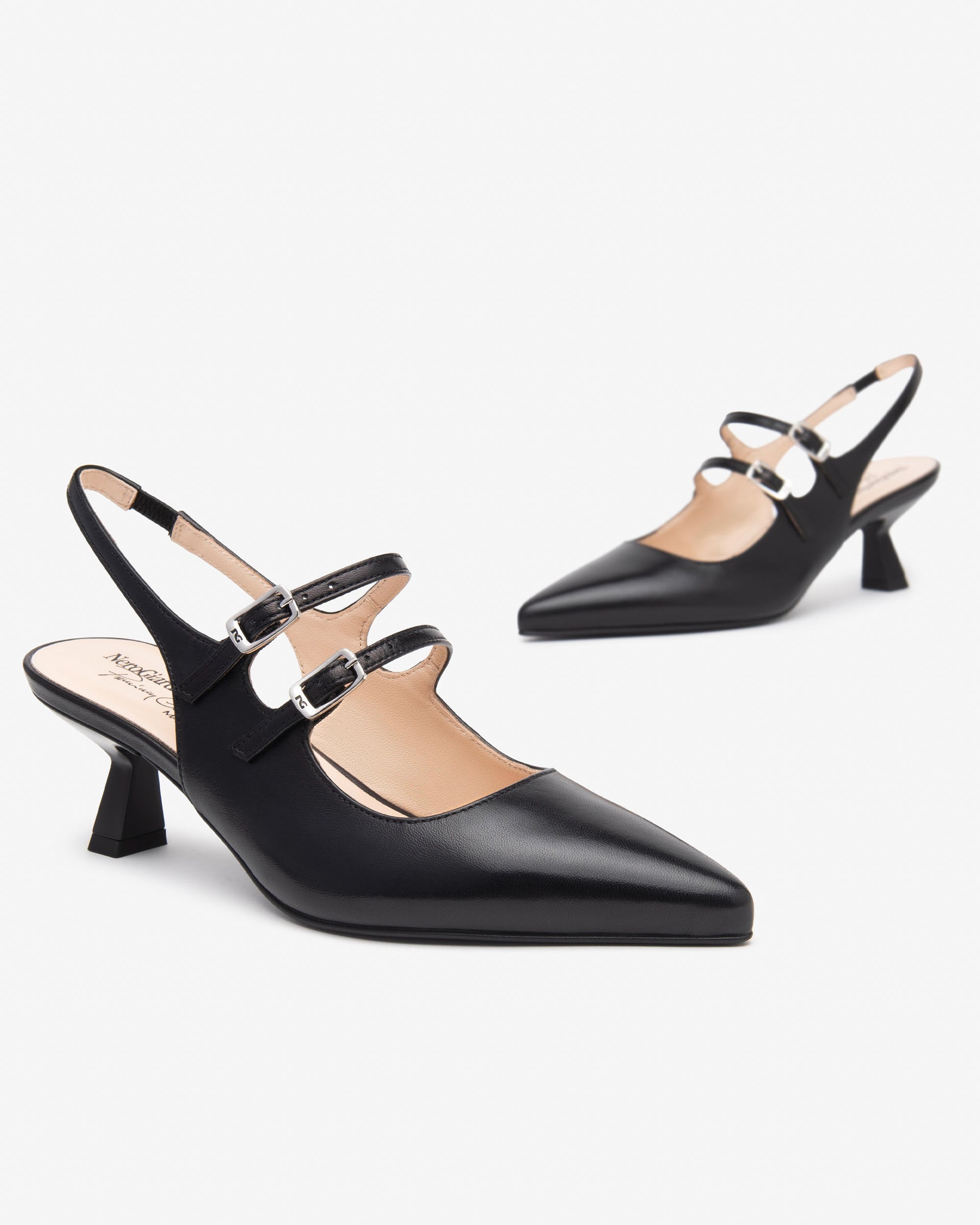 Slingbacks aus Leder für Damen