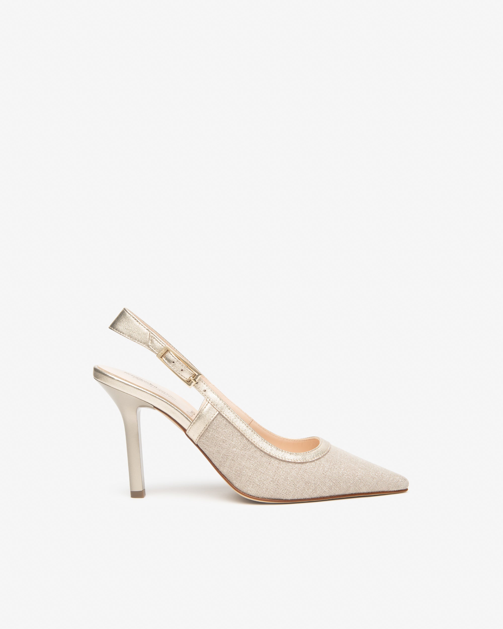 Slingback Donna in Tessuto e Pelle