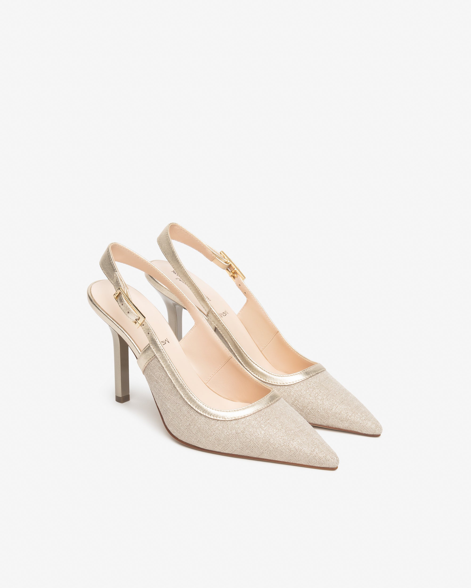 Slingback Donna in Tessuto e Pelle