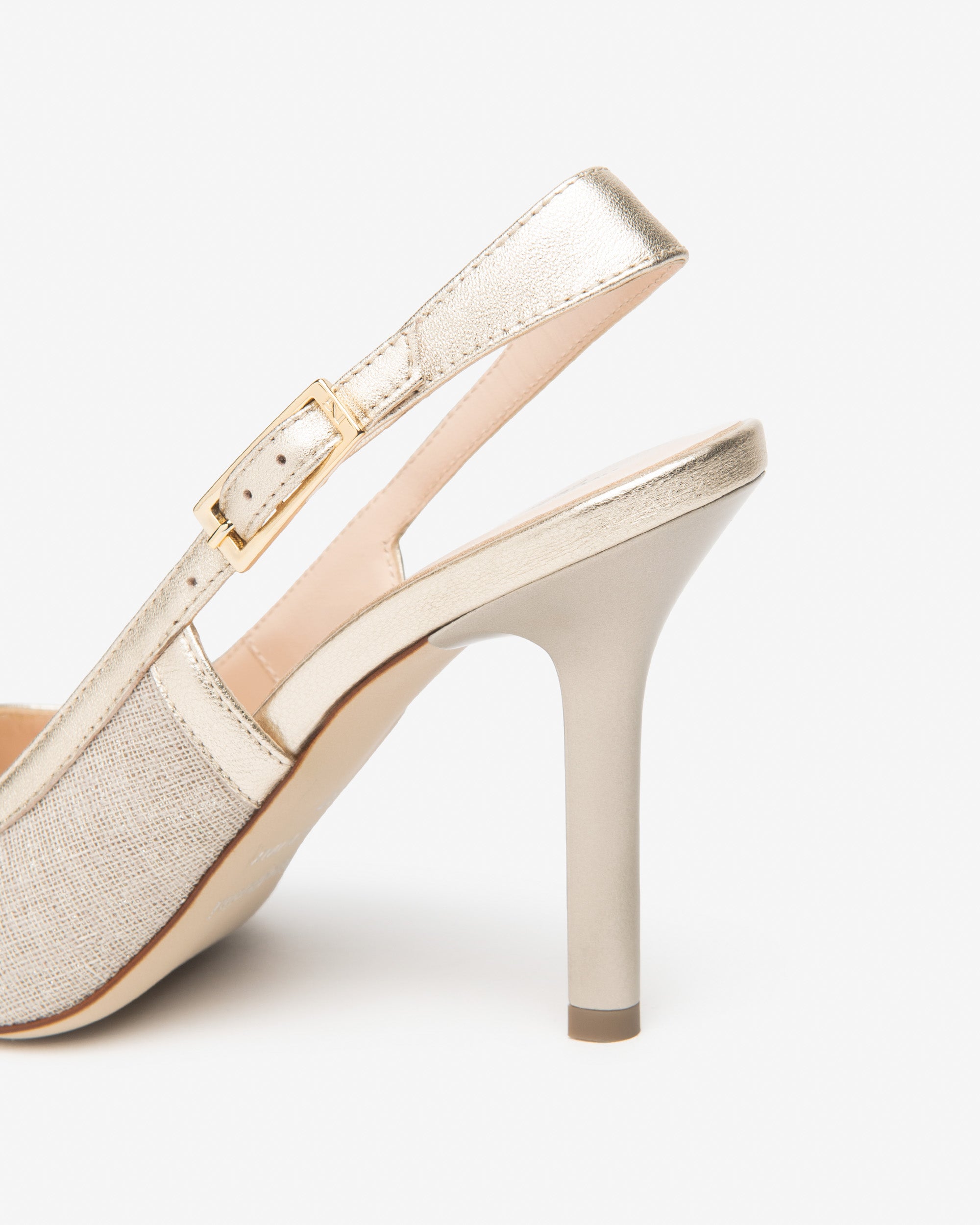 Slingback Donna in Tessuto e Pelle