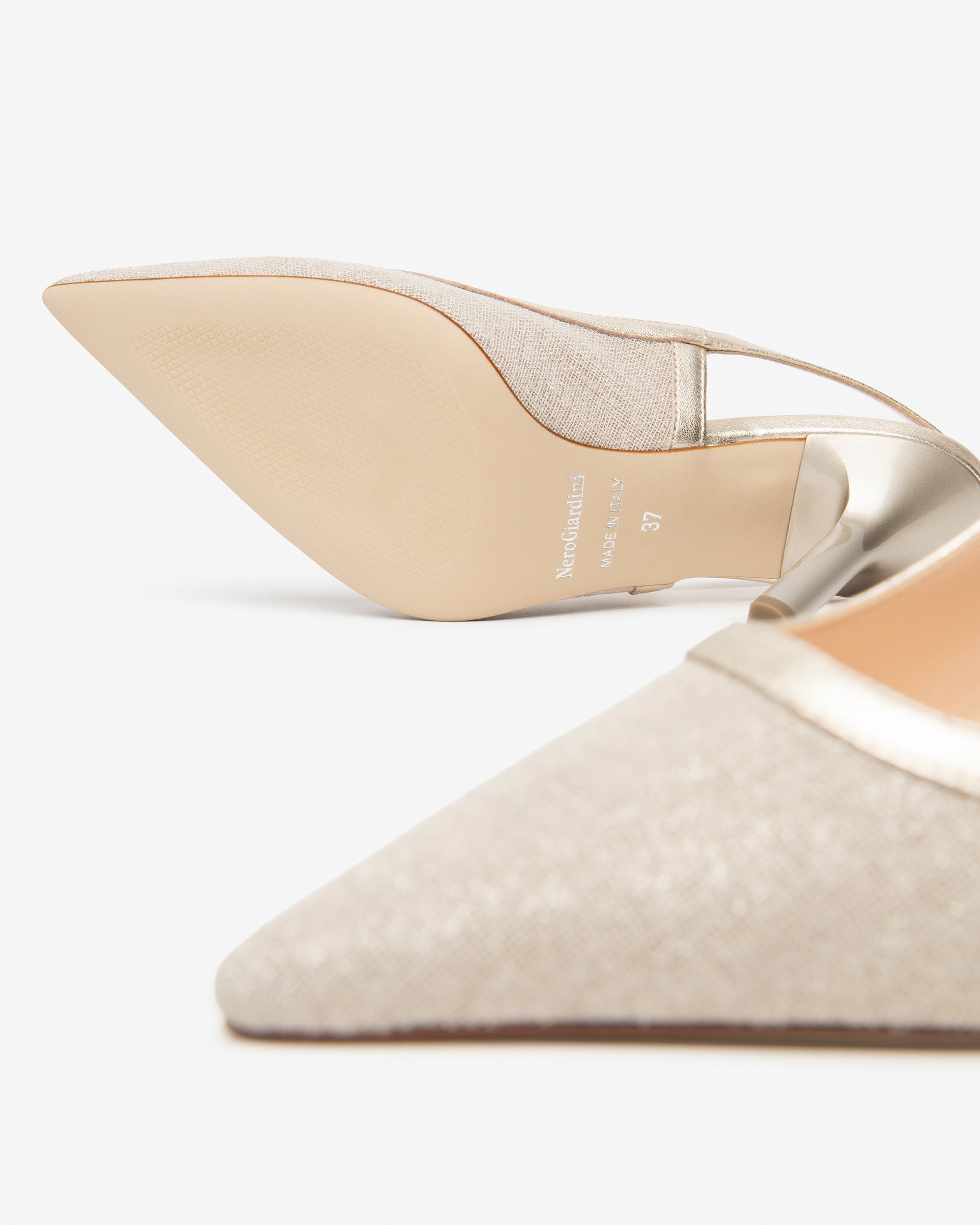 Slingback Donna in Tessuto e Pelle